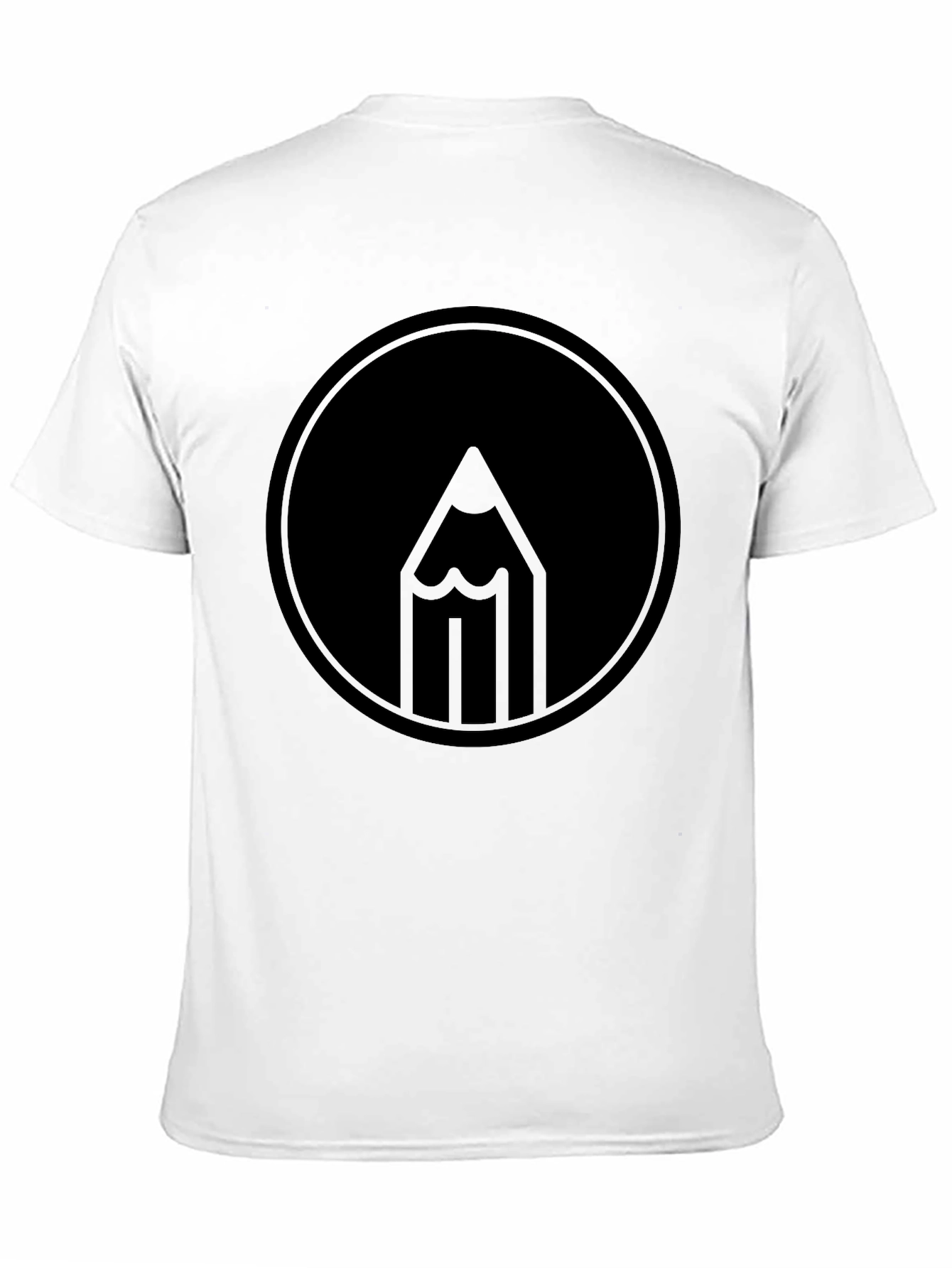 Pencil Circle Graphic Black T-Shirt