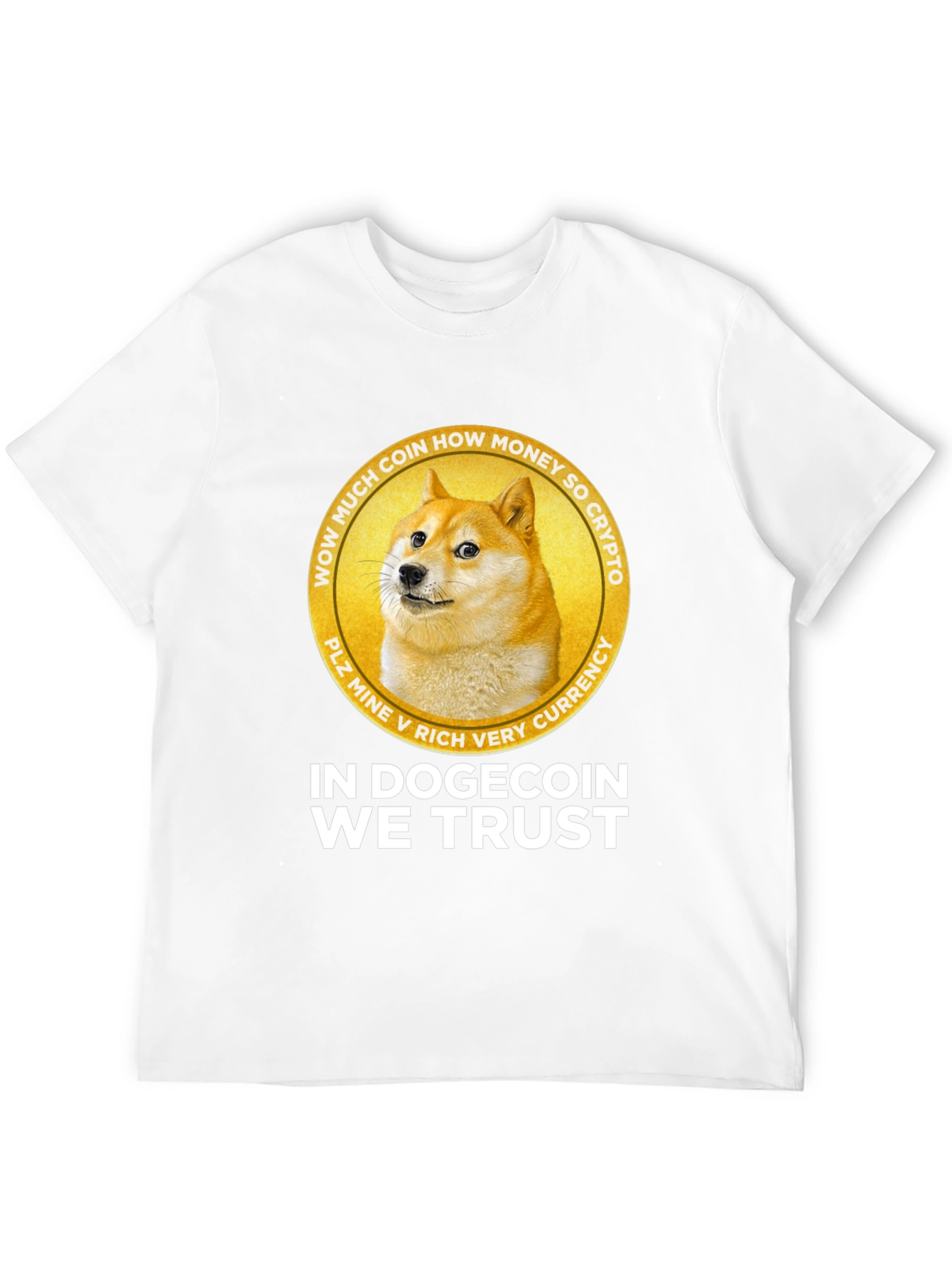 In Dogecoin We Trust Black Graphic Tee