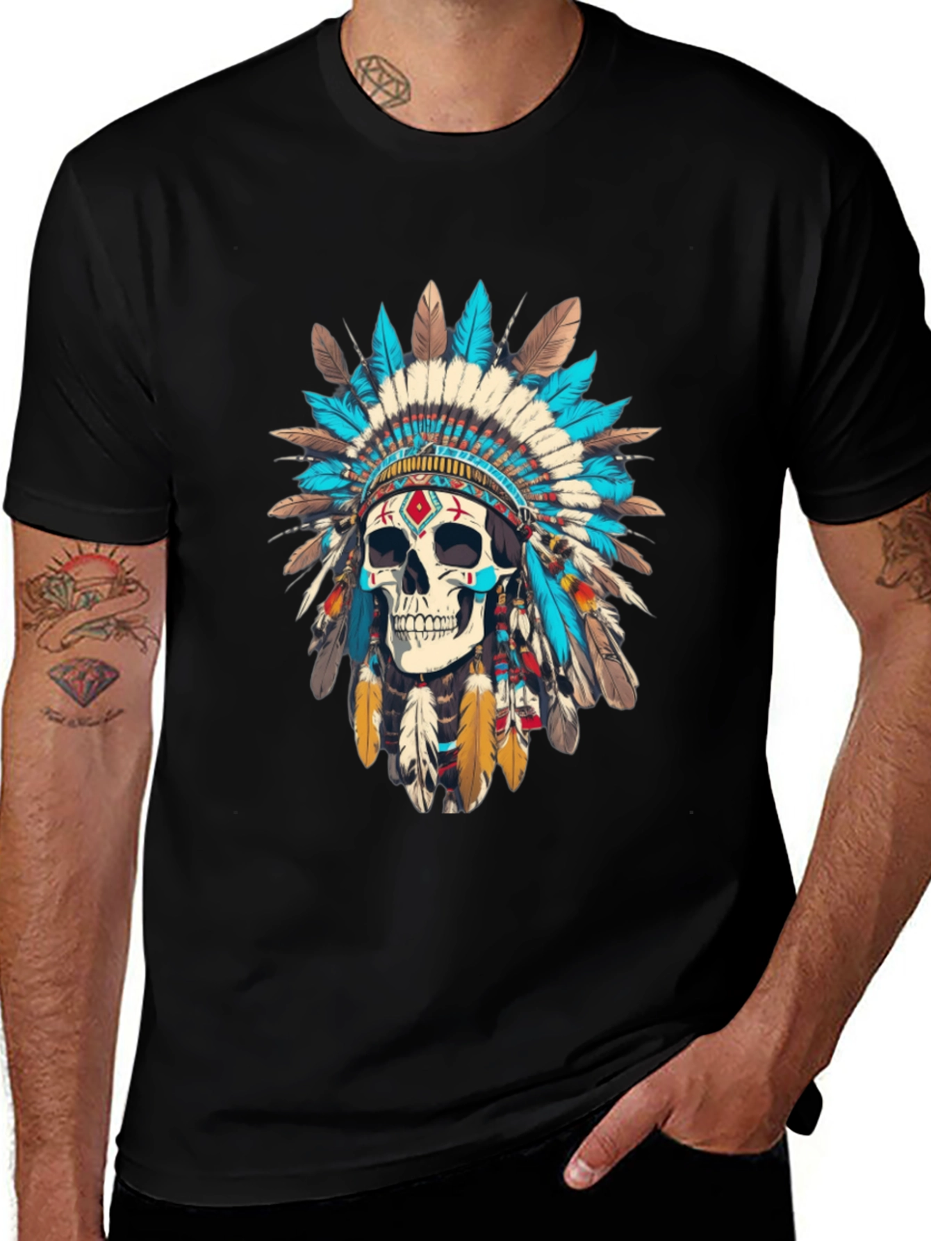 Skull Chief T-Shirt - Black