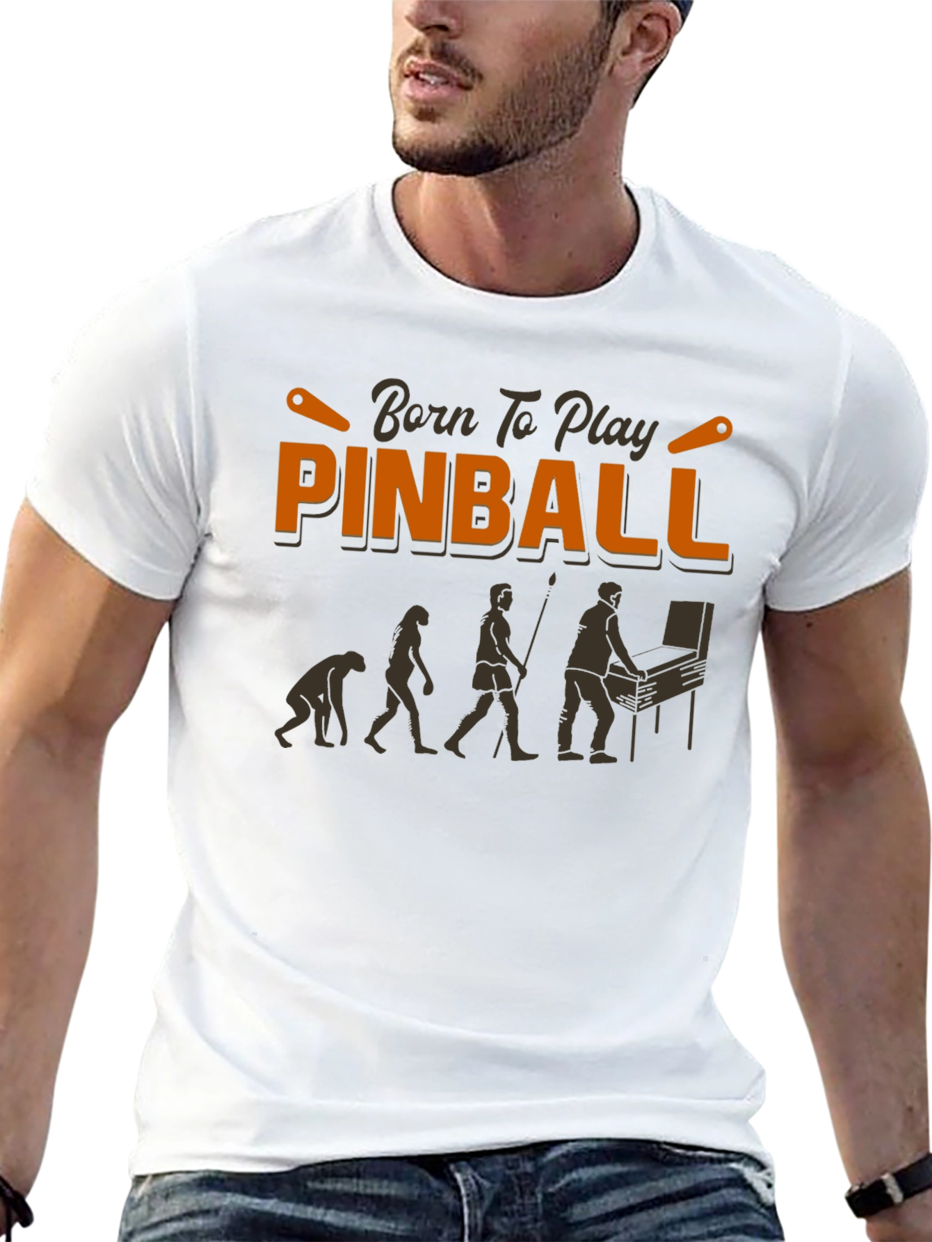 Born to Play Pinball Graphic T-Shirt