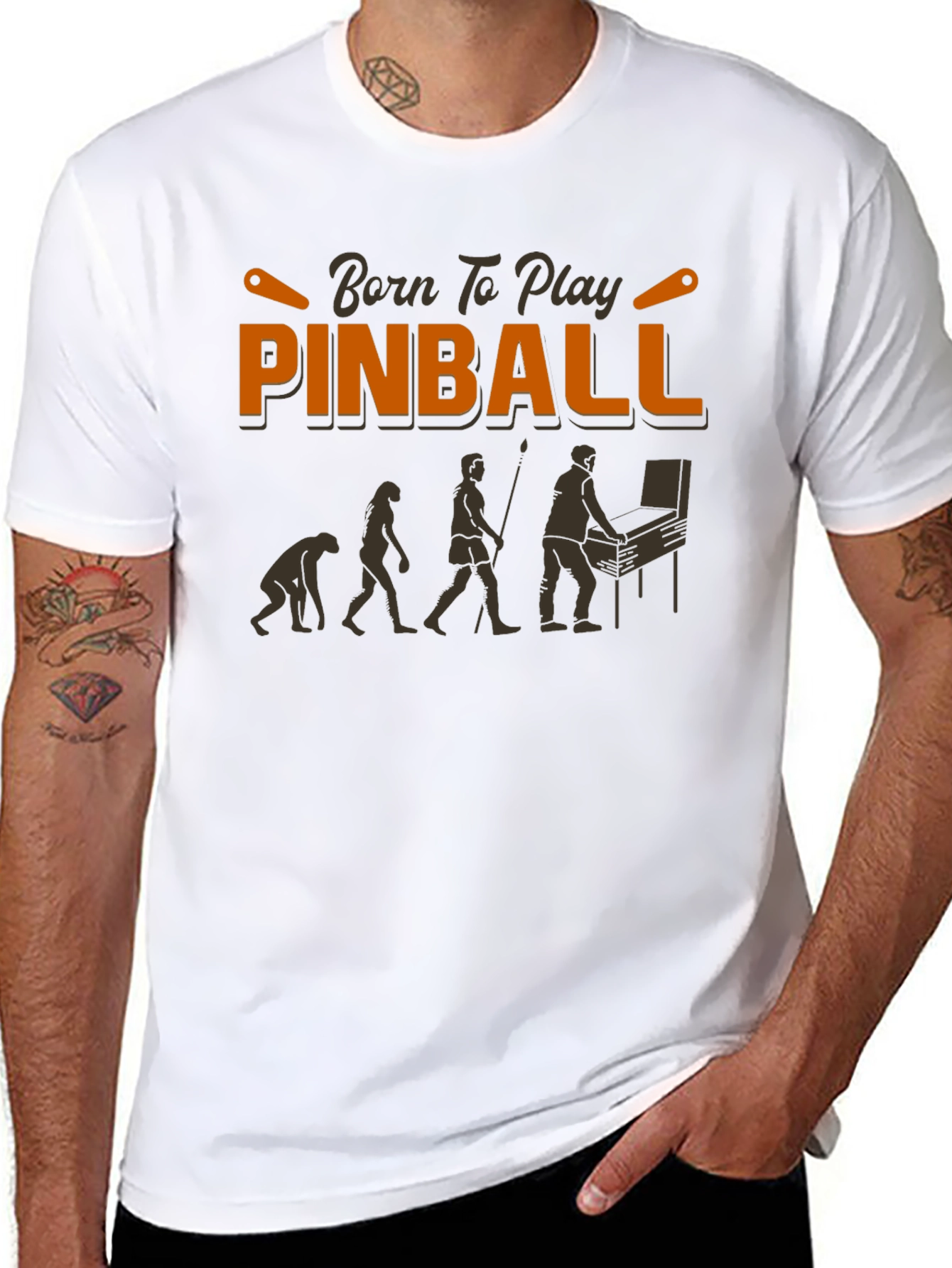 Born to Play Pinball Graphic T-Shirt