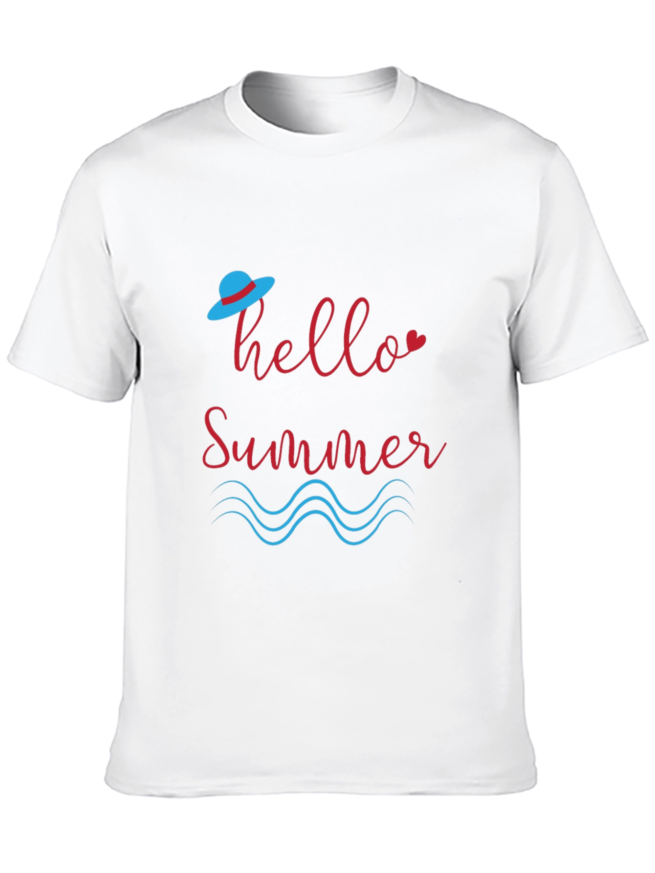 Hello Summer Graphic Black T-Shirt