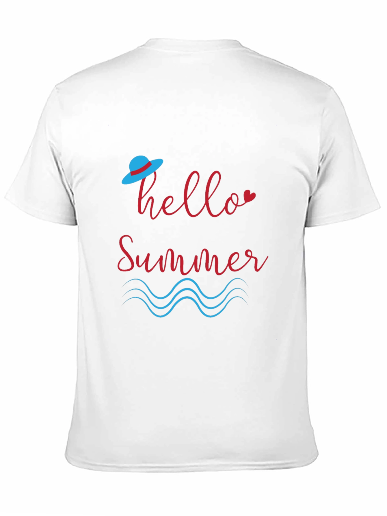 Hello Summer Graphic Black T-Shirt