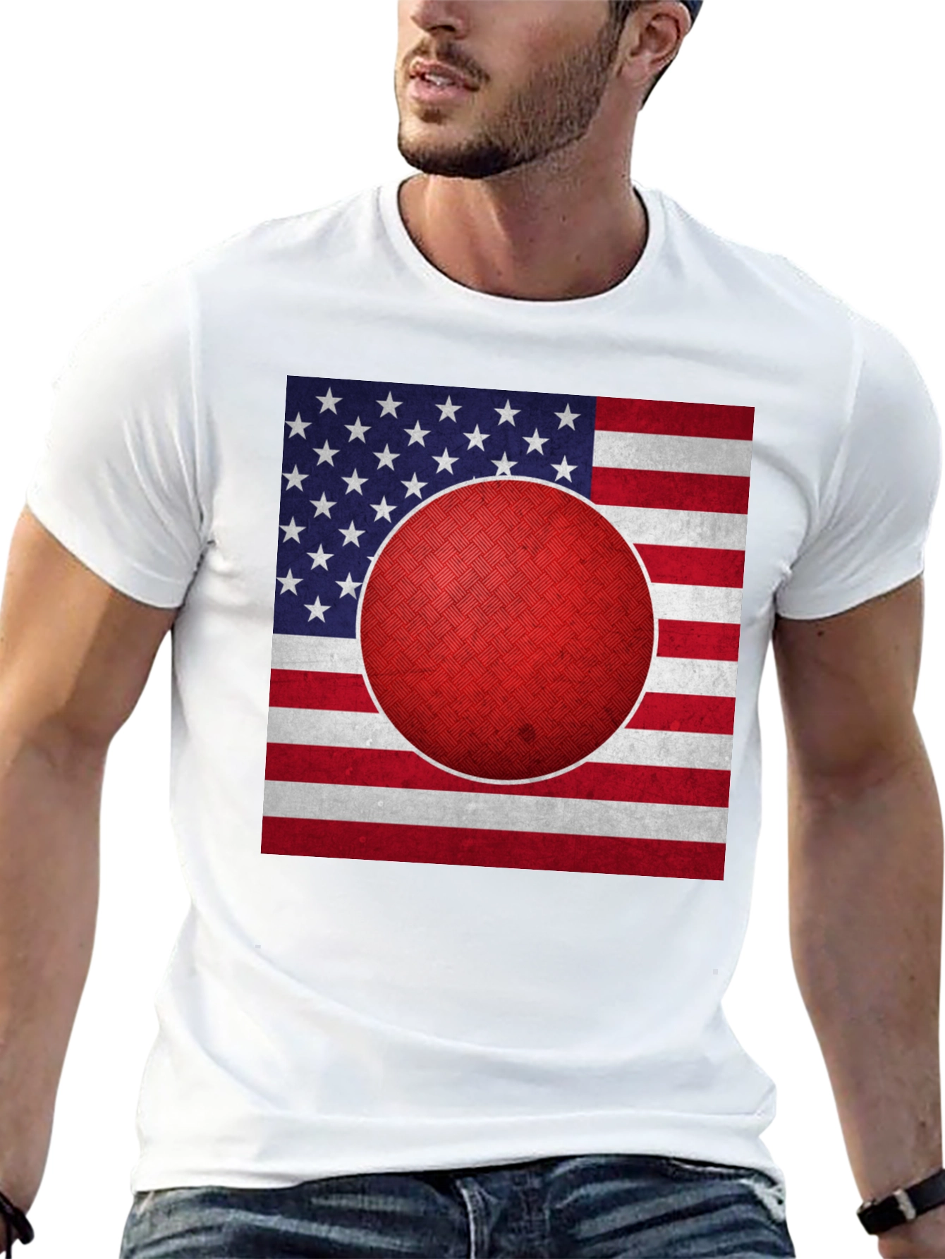 Dodgeball American Flag Graphic T-Shirt