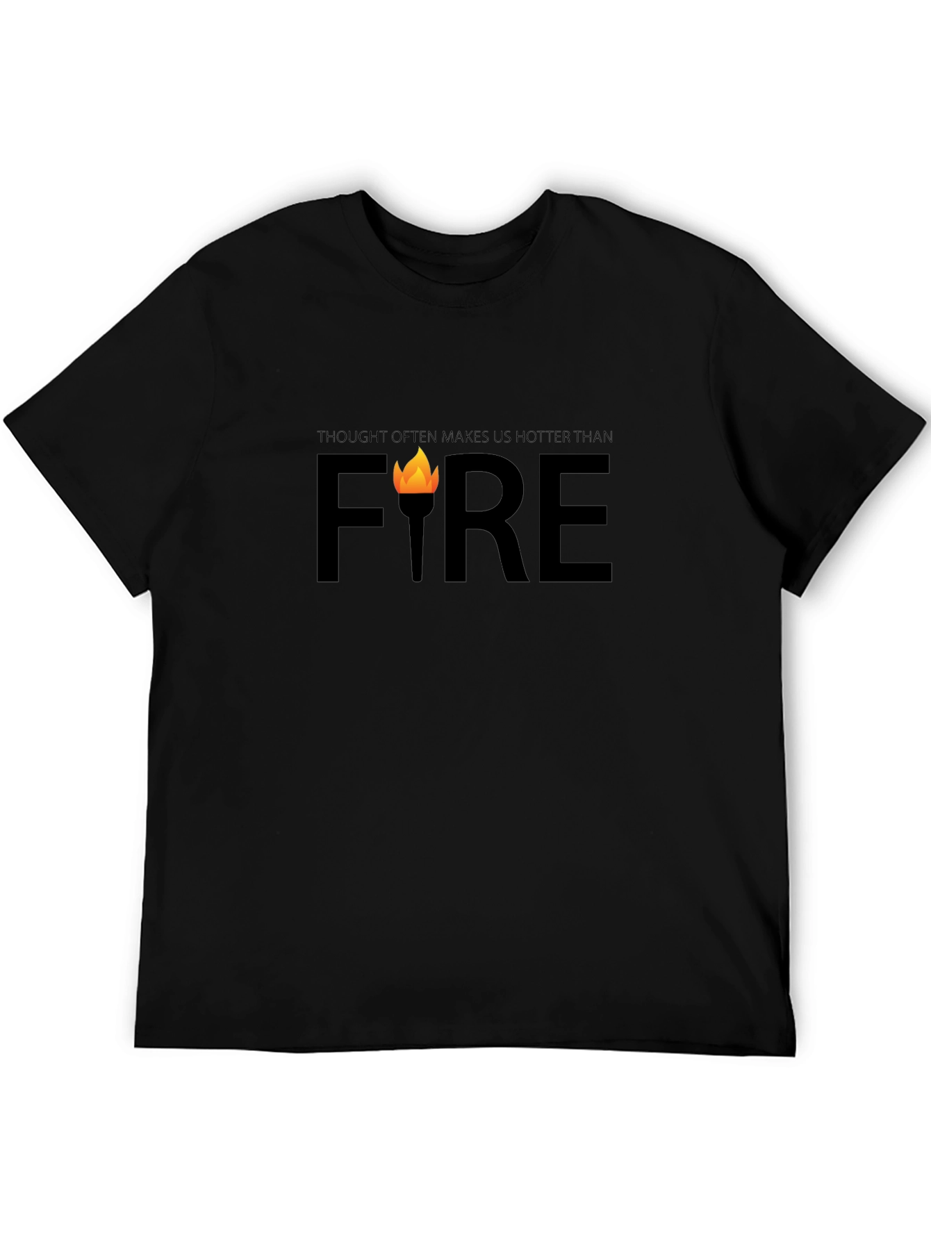 Thought Hotter Than Fire Black Graphic Tee