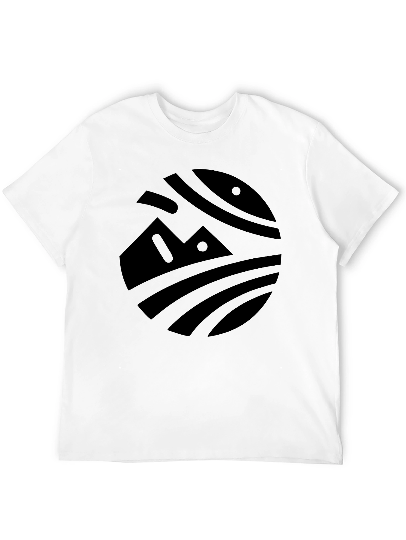 Abstract Nature Graphic Black T-Shirt