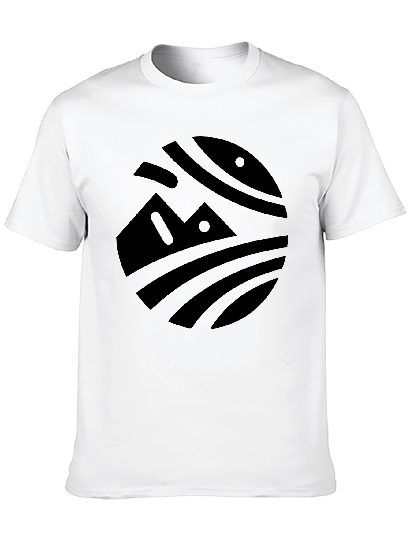 Abstract Nature Graphic Black T-Shirt