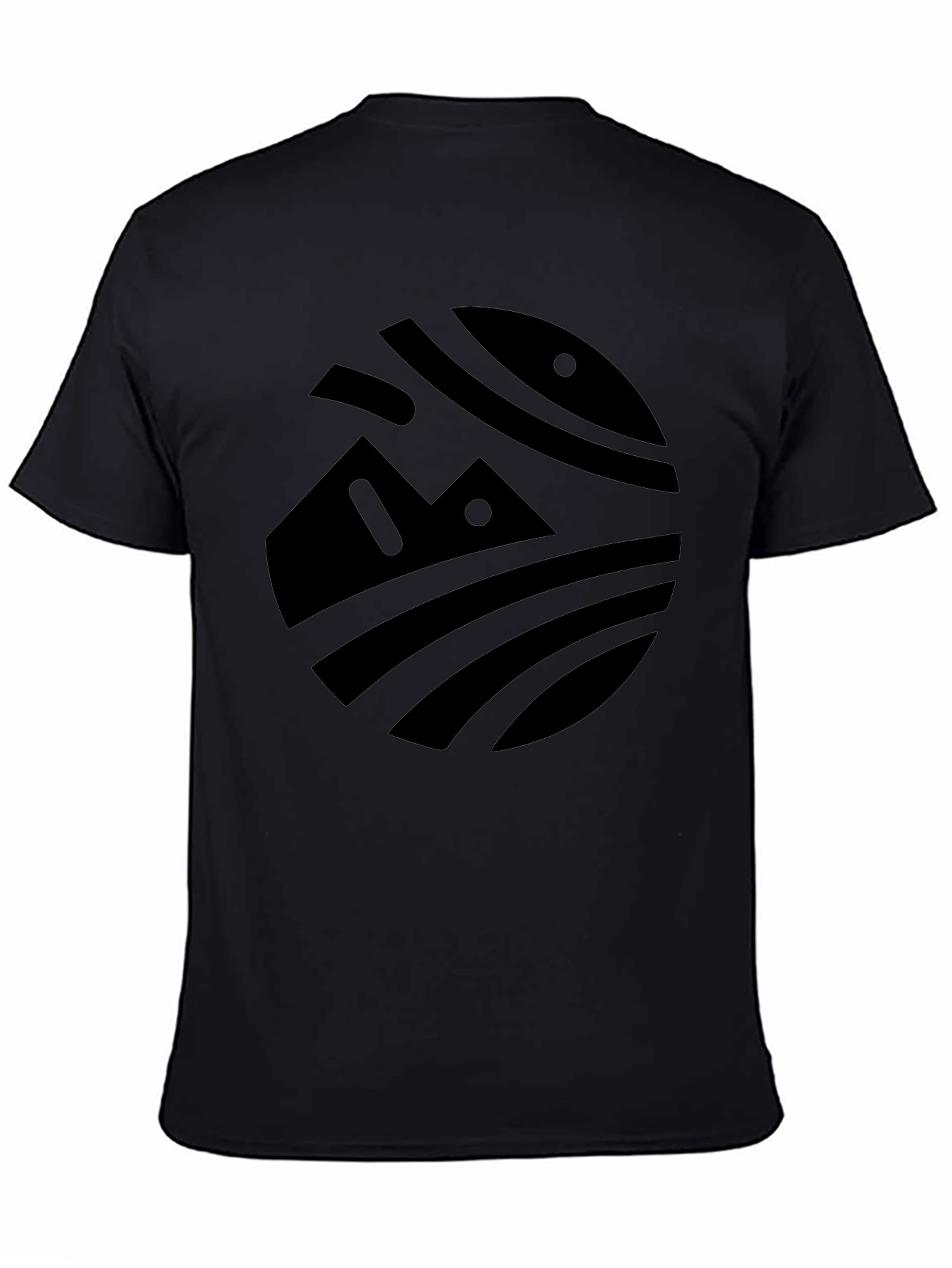 Abstract Nature Graphic Black T-Shirt