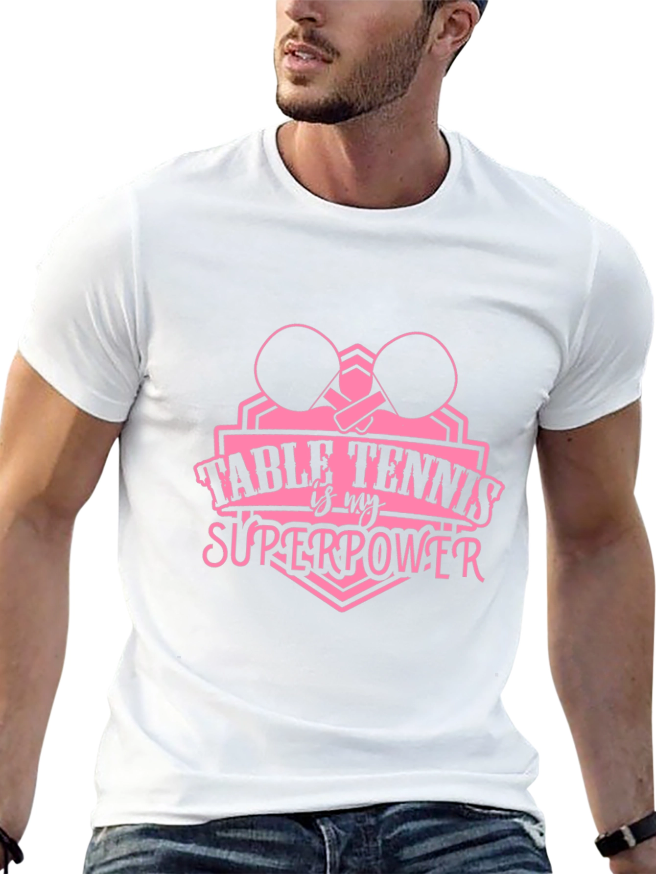 Table Tennis Superpower Black T-Shirt