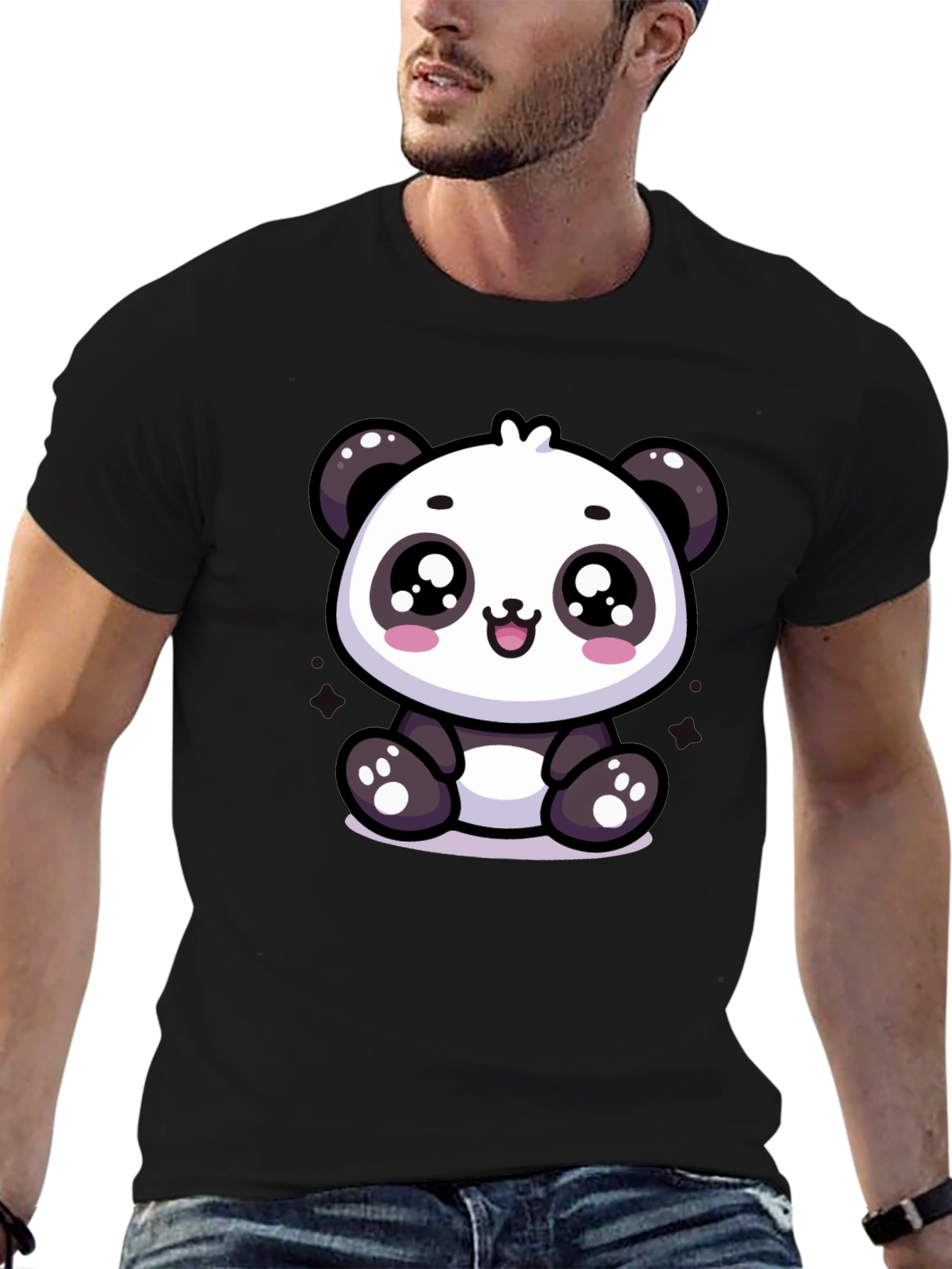 Cute Panda Graphic Tee - Soft Cotton Blend