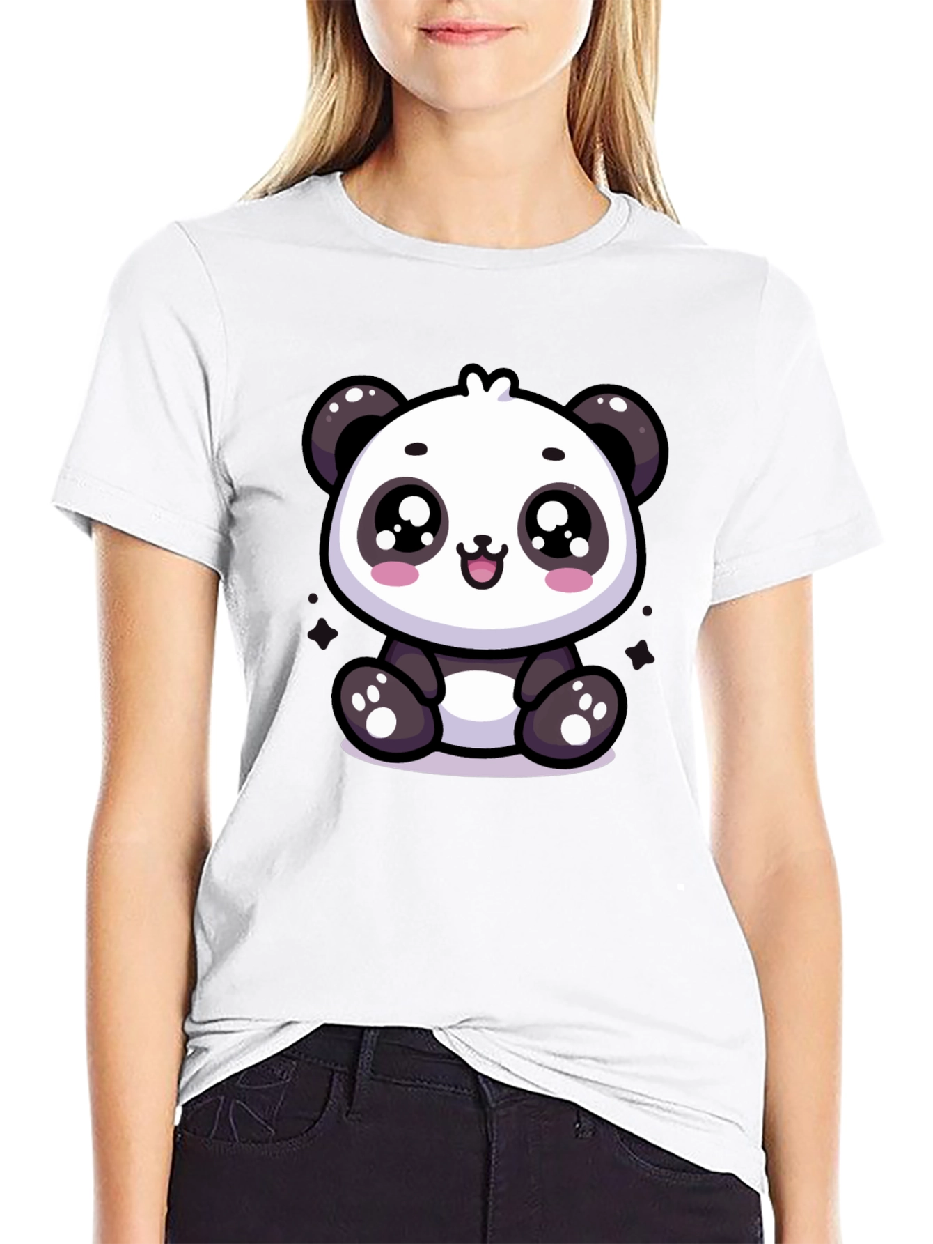 Cute Panda Graphic Tee - Soft Cotton Blend