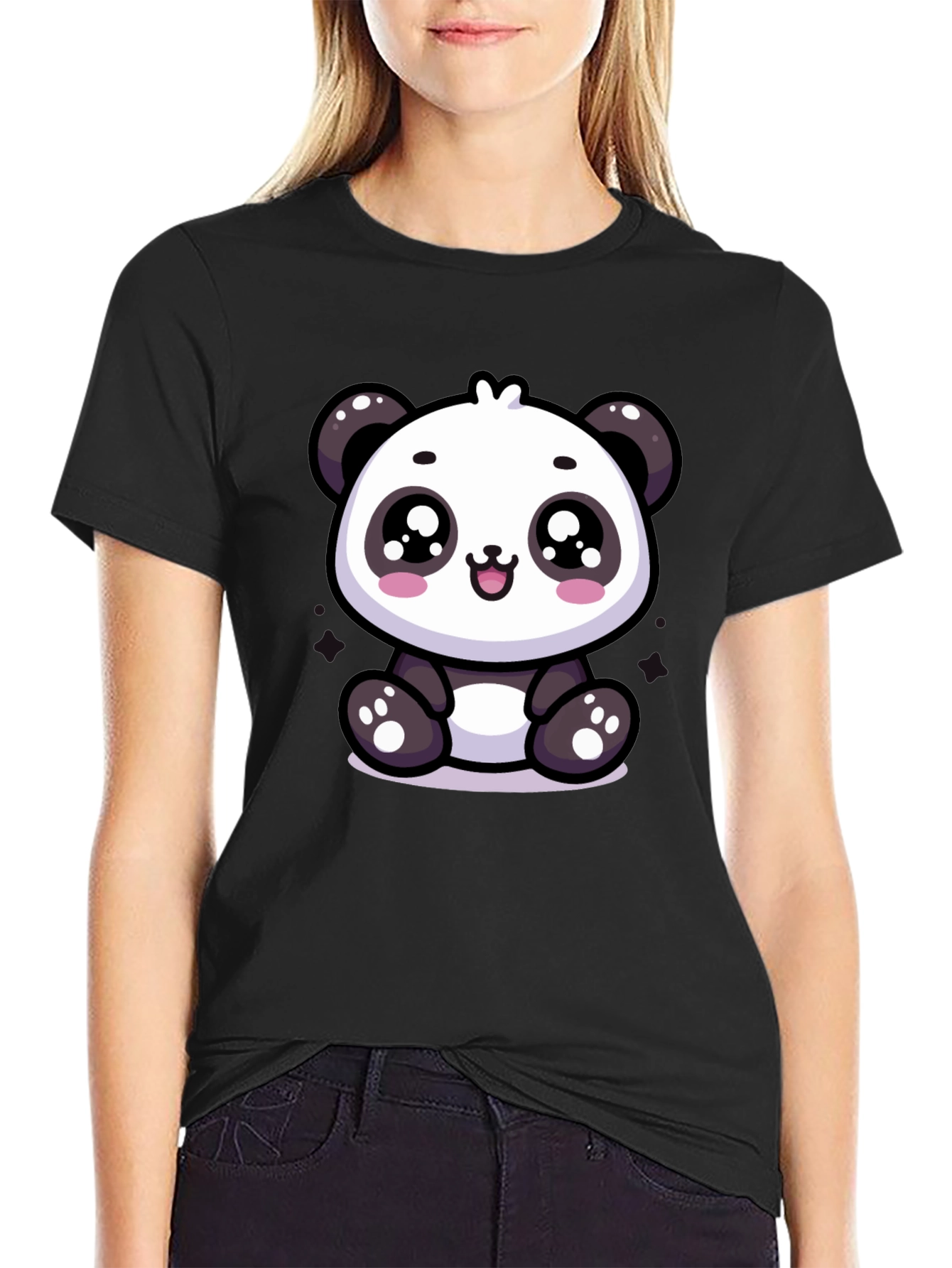 Cute Panda Graphic Tee - Soft Cotton Blend