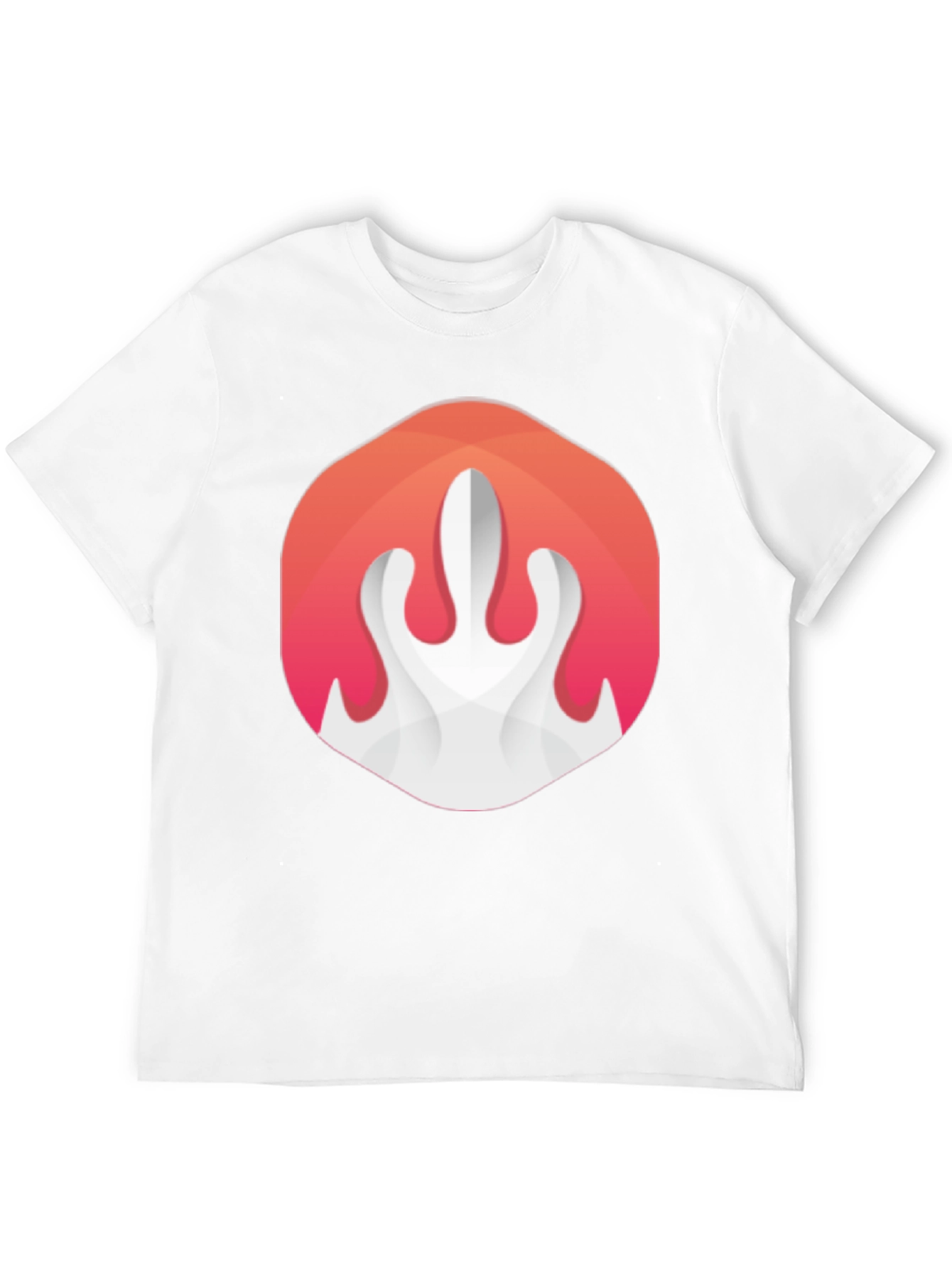 Abstract Flame Graphic Black T-Shirt