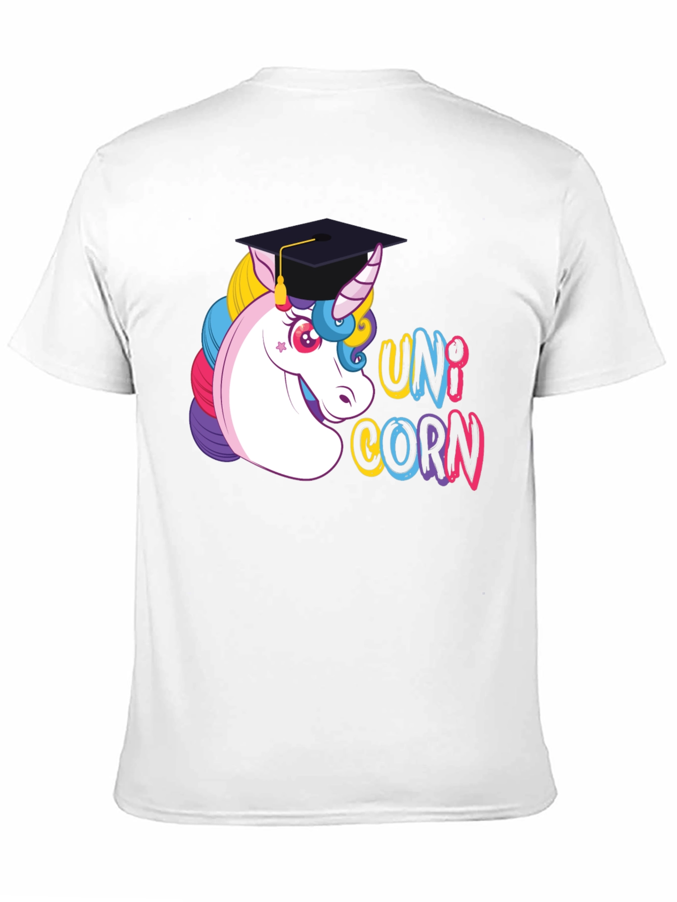 Graduation Unicorn T-Shirt - Black