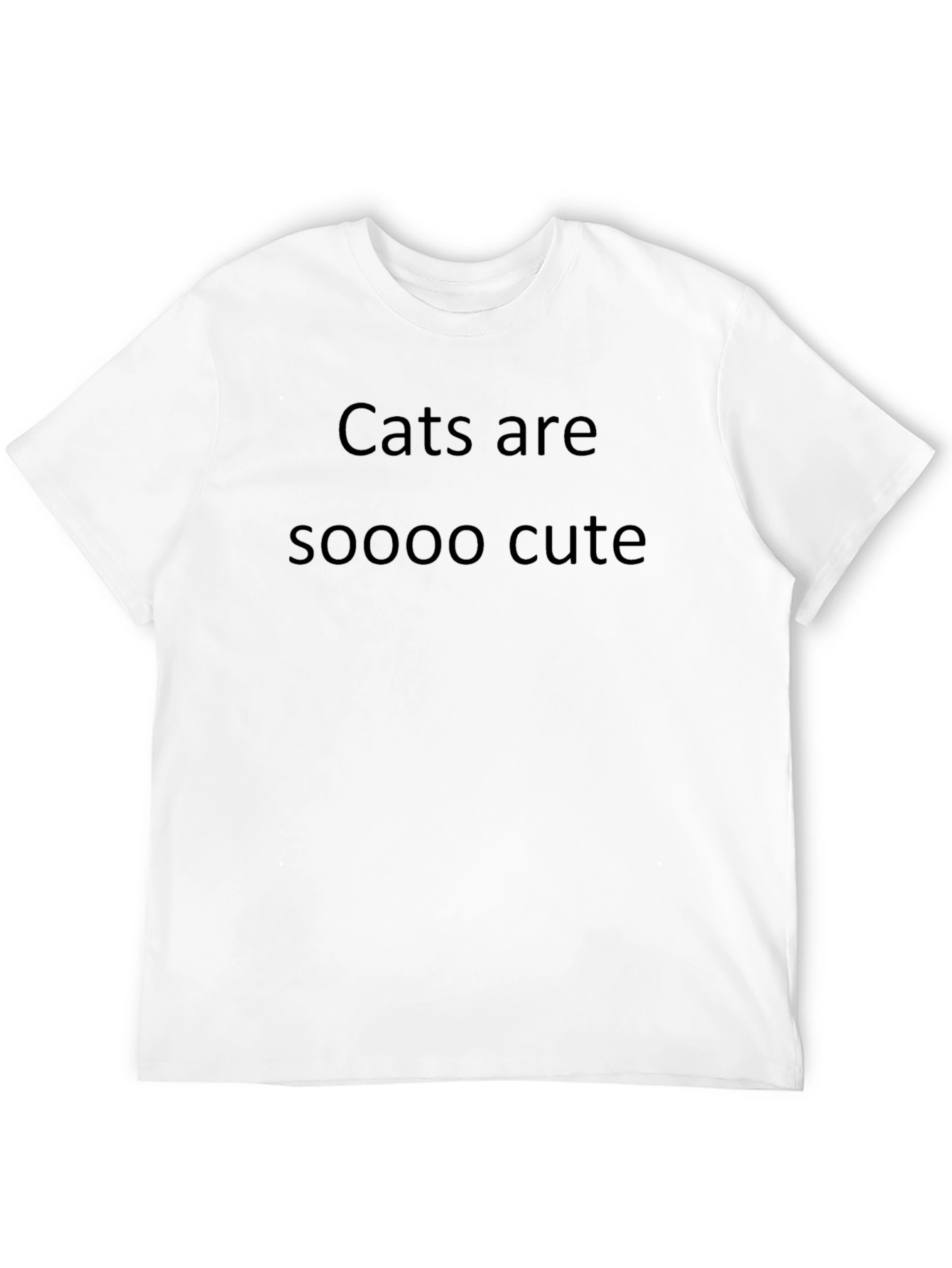 Cats Are So Cute Black T-Shirt