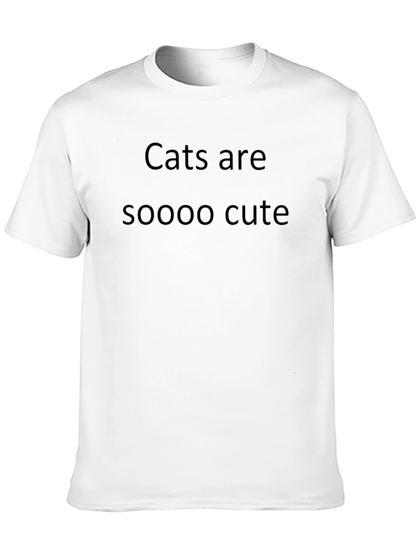 Cats Are So Cute Black T-Shirt