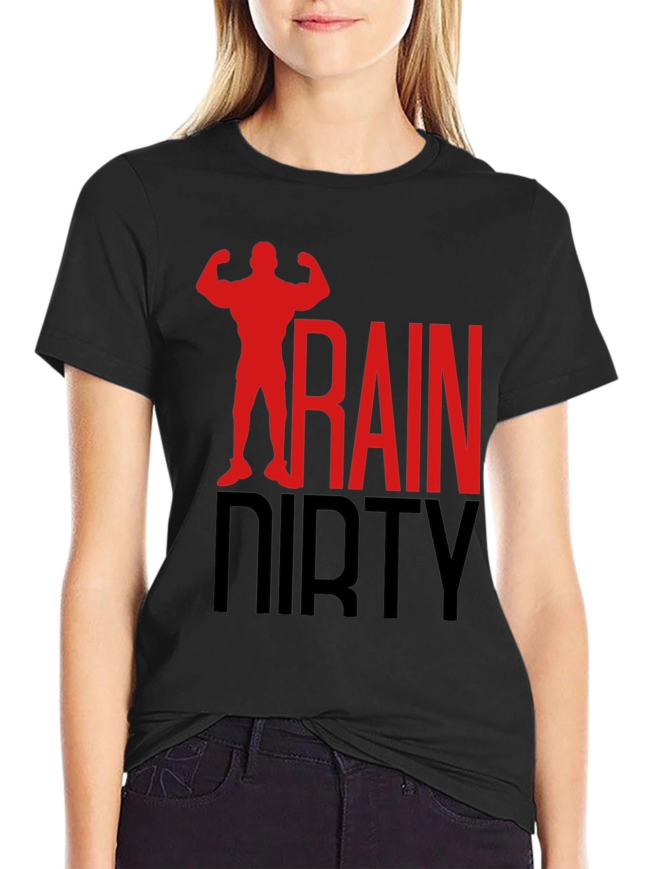 Train Dirty Black Graphic T-Shirt