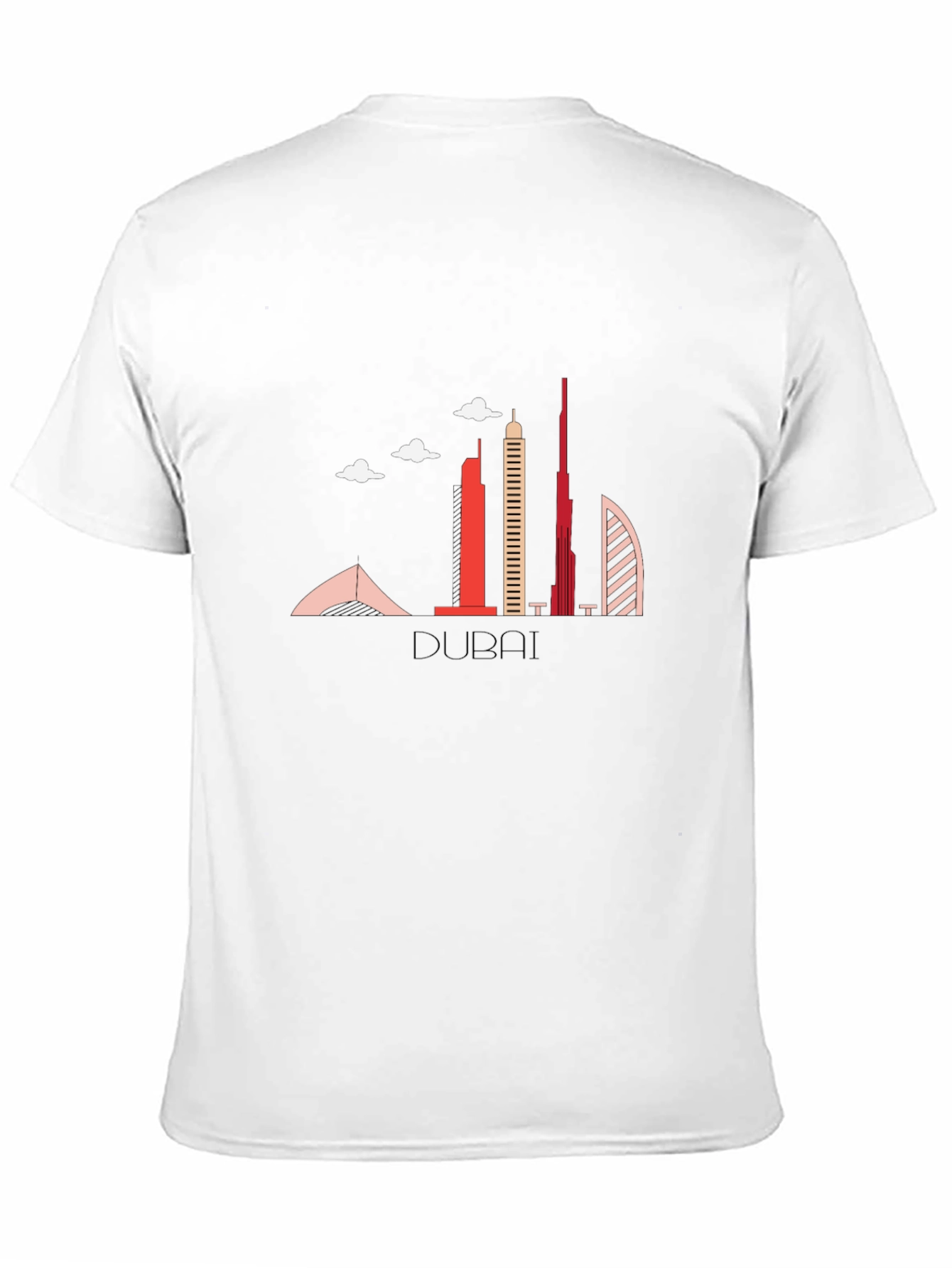 Dubai Skyline Black Graphic T-Shirt