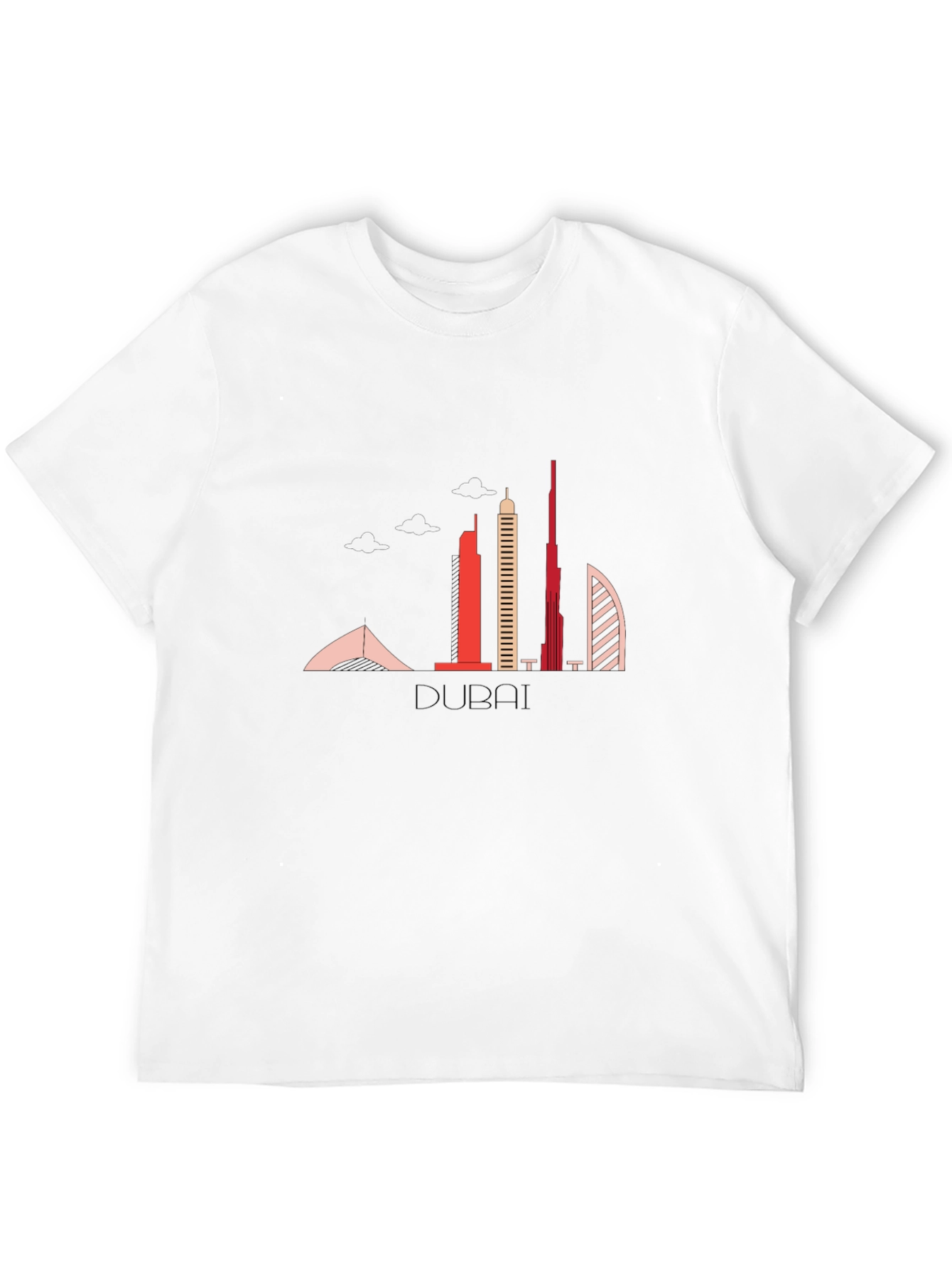 Dubai Skyline Black Graphic T-Shirt