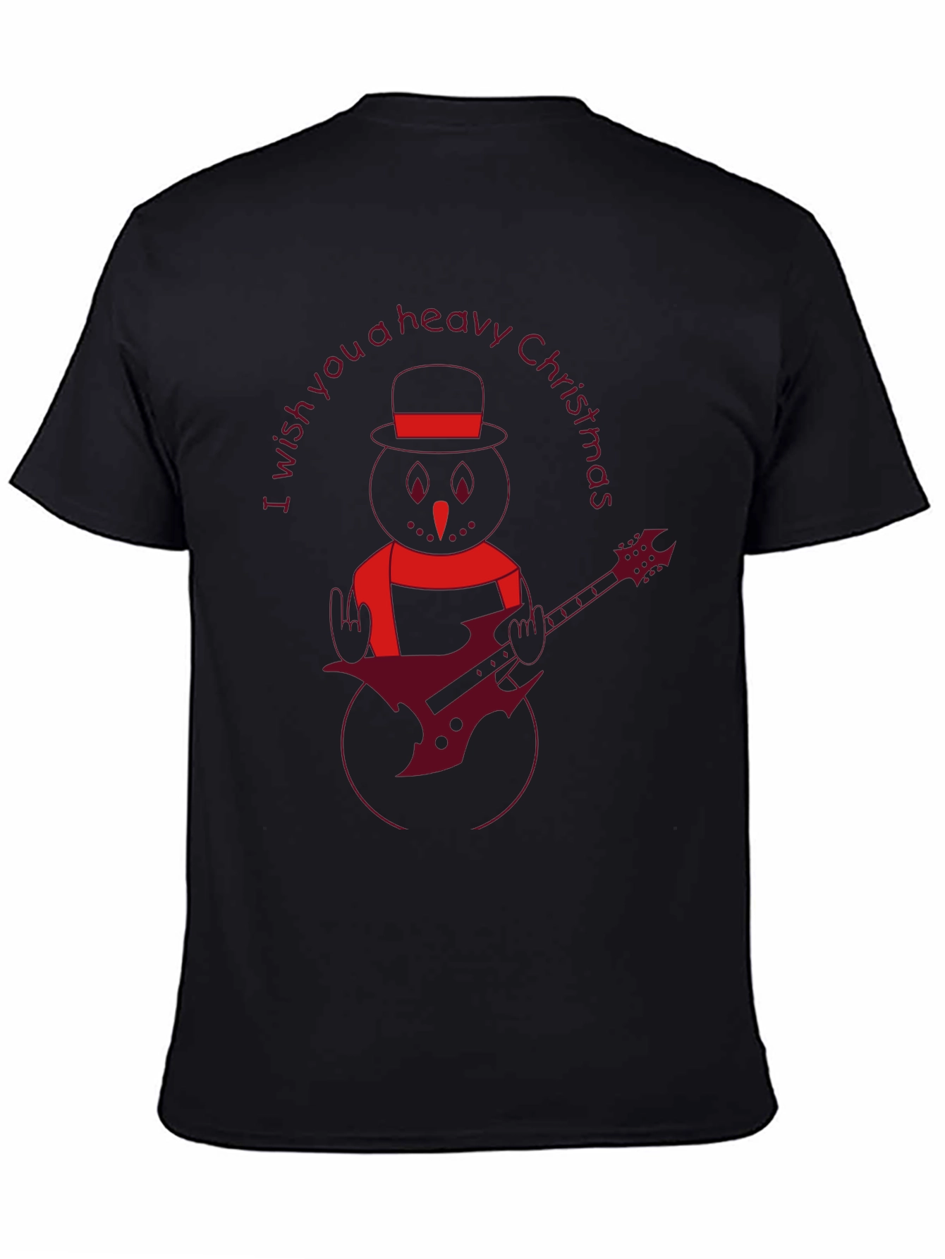 Heavy Metal Christmas Snowman Graphic Tee