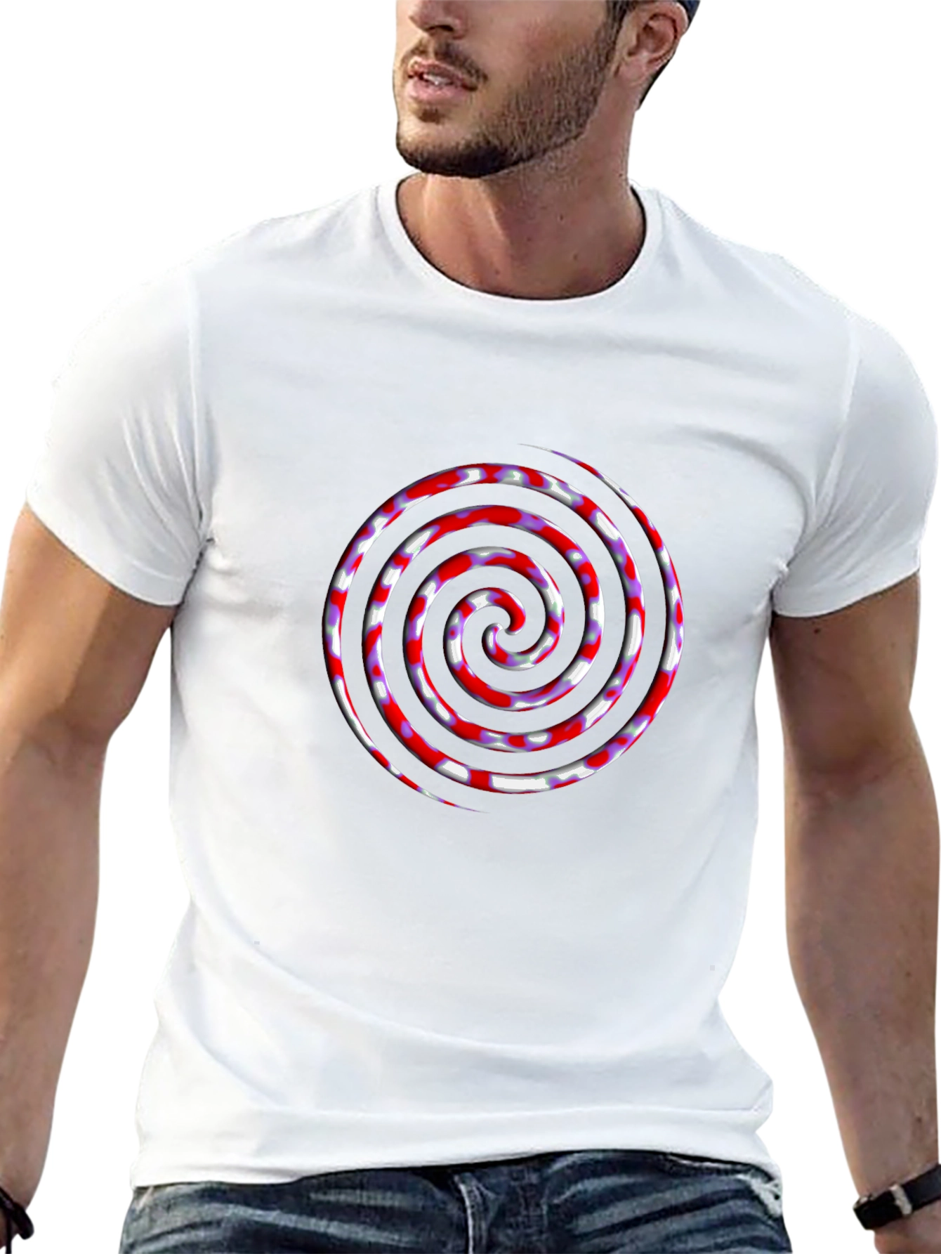 Swirl Graphic Black T-Shirt