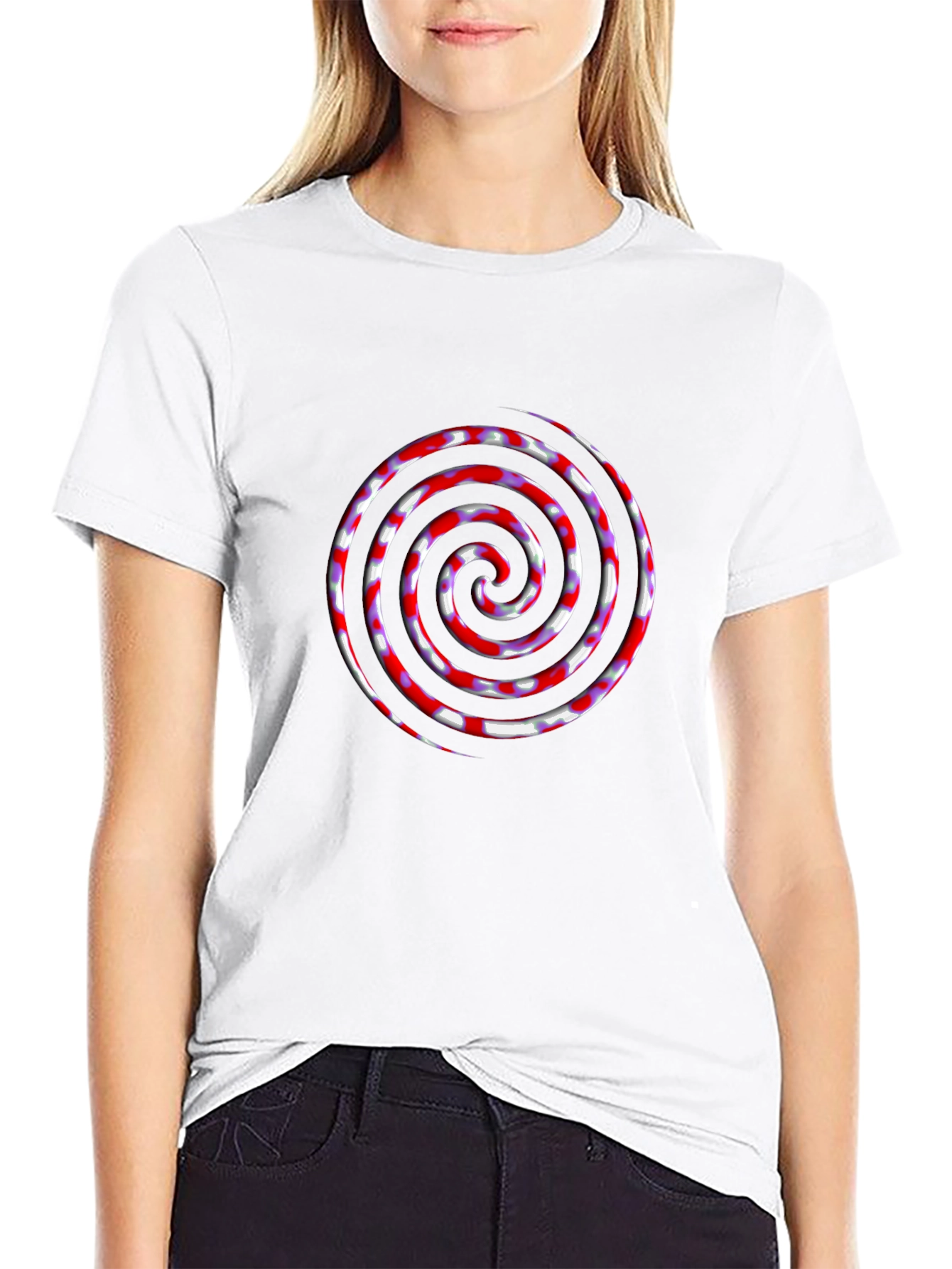 Swirl Graphic Black T-Shirt