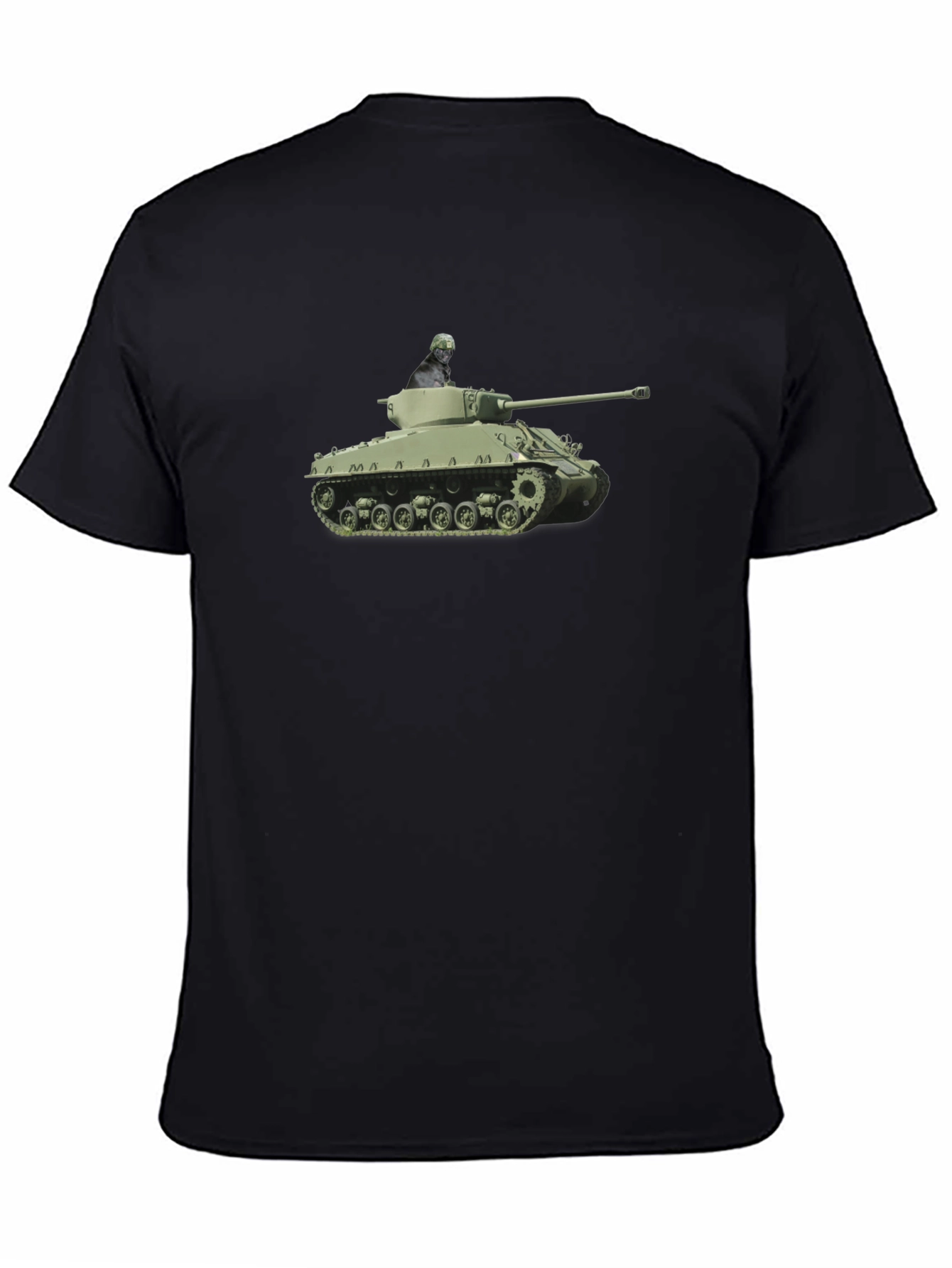 Tank Graphic Tee - Olive Green Military Design