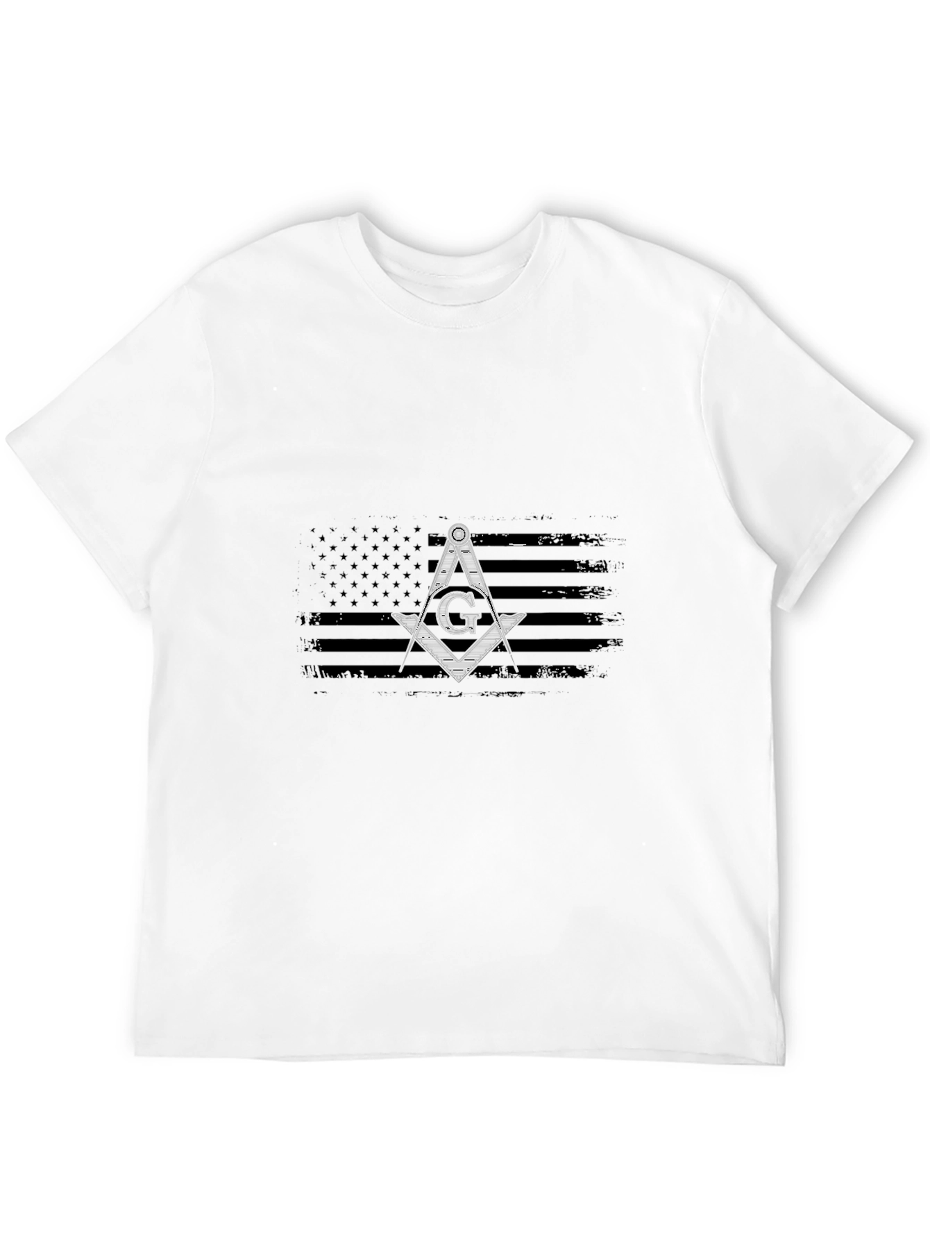 Masonic USA Flag Graphic Tee - Black