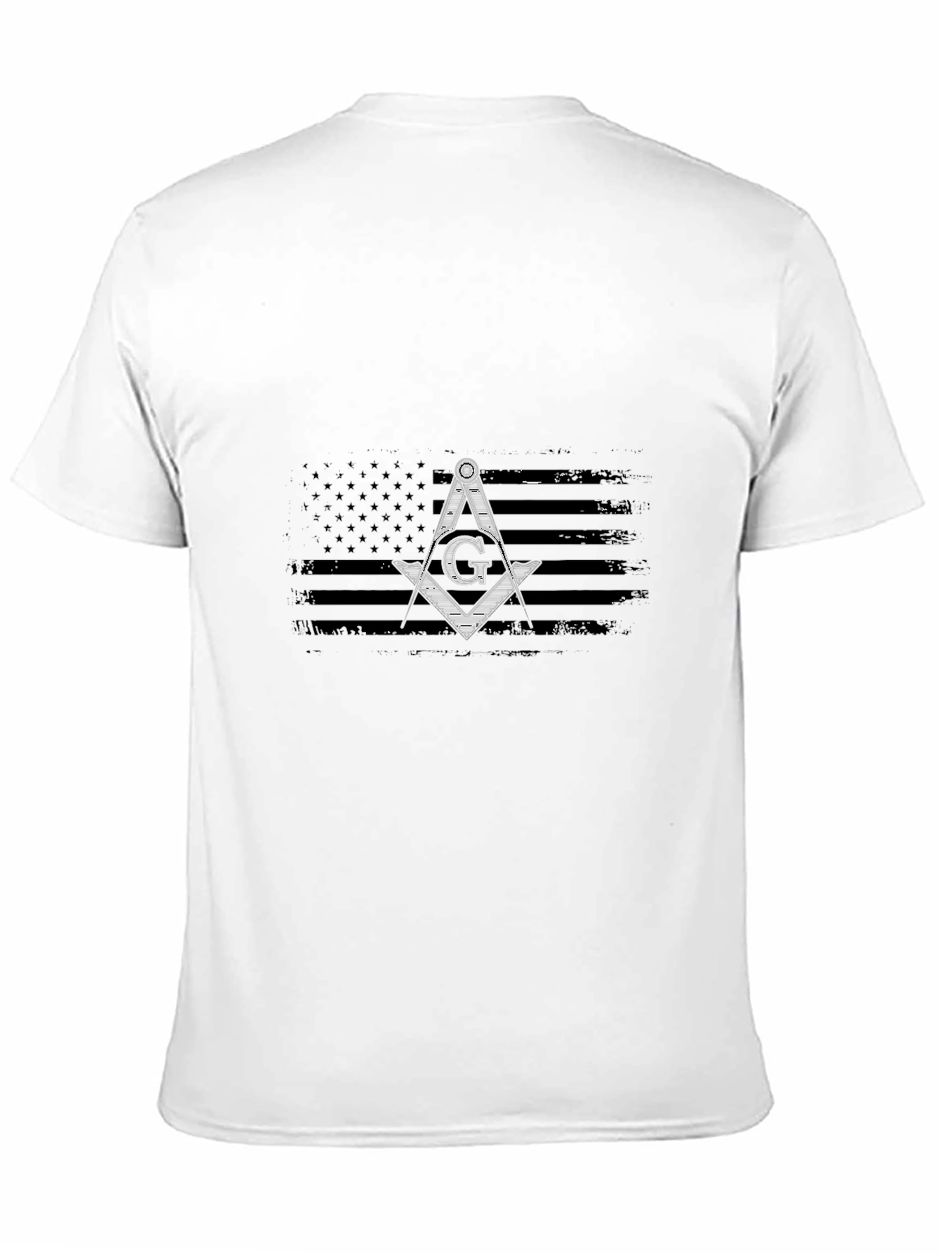 Masonic USA Flag Graphic Tee - Black