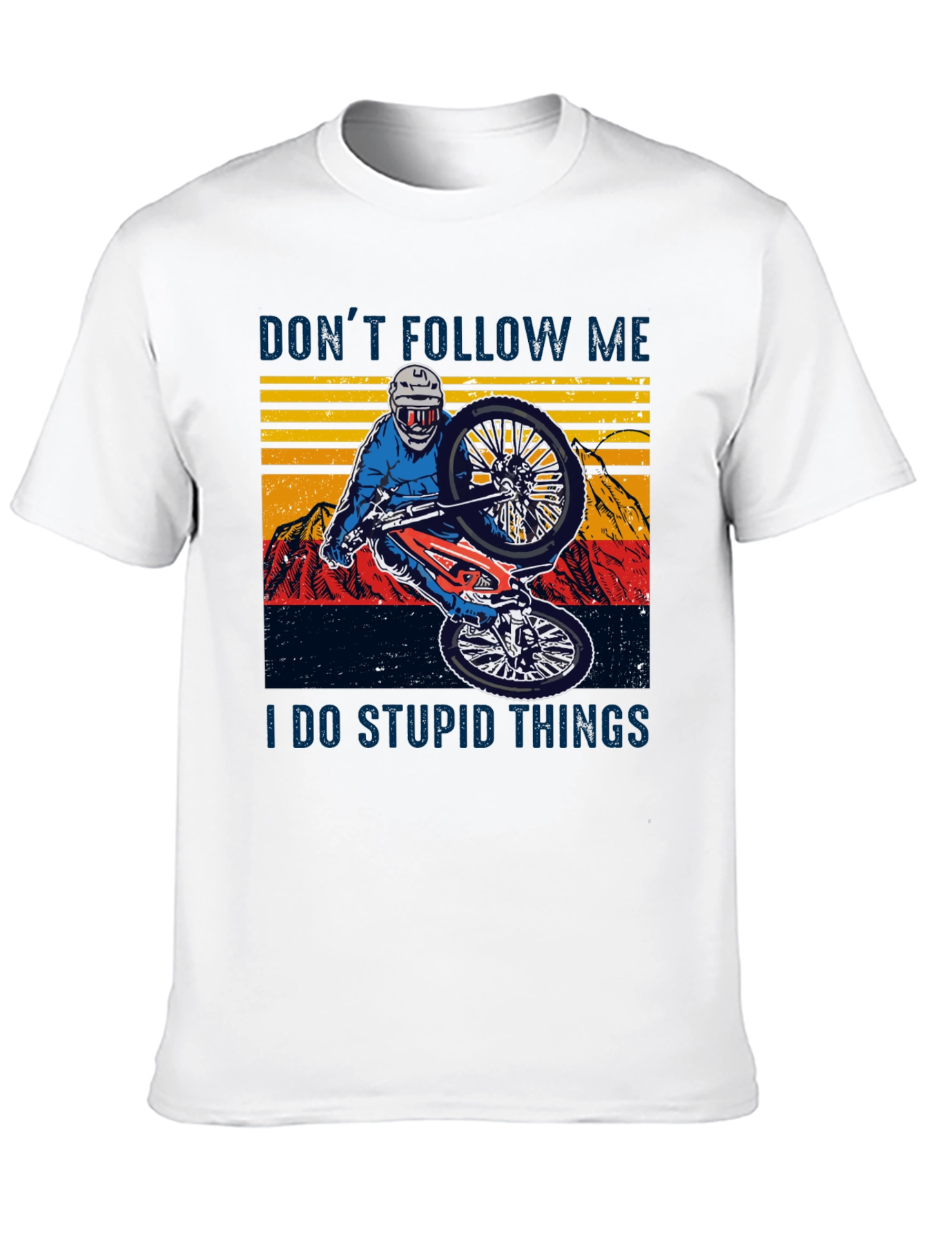 Funny Mountain Bike Graphic Tee - Dont Follow Me