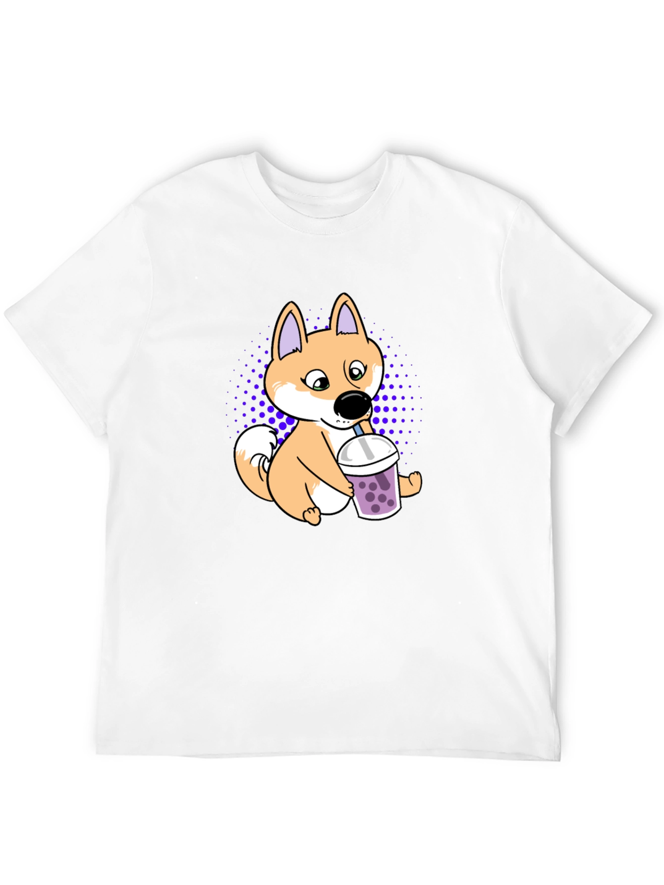 Shiba Inu Boba Tea T-Shirt Cute Dog Design
