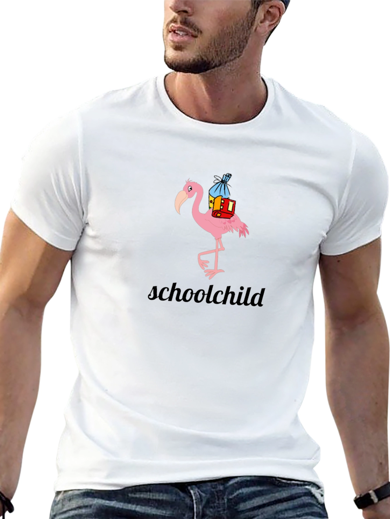 Schoolchild Flamingo Graphic Tee