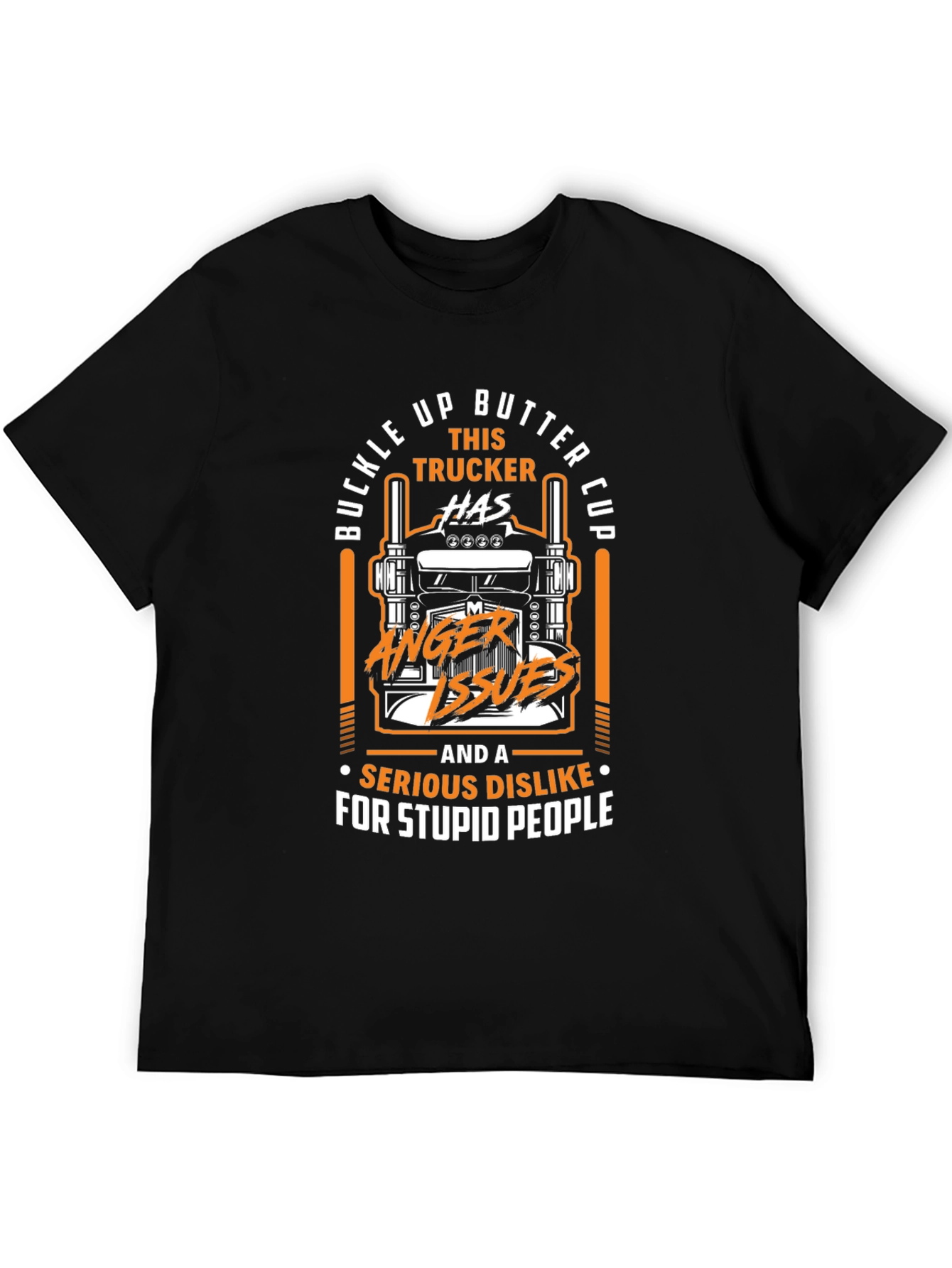 Buckle Up Trucker Humor Graphic T-Shirt