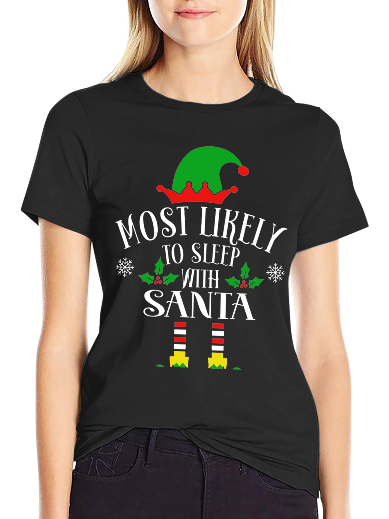 Most Likely to Sleep With Santa Christmas Tee