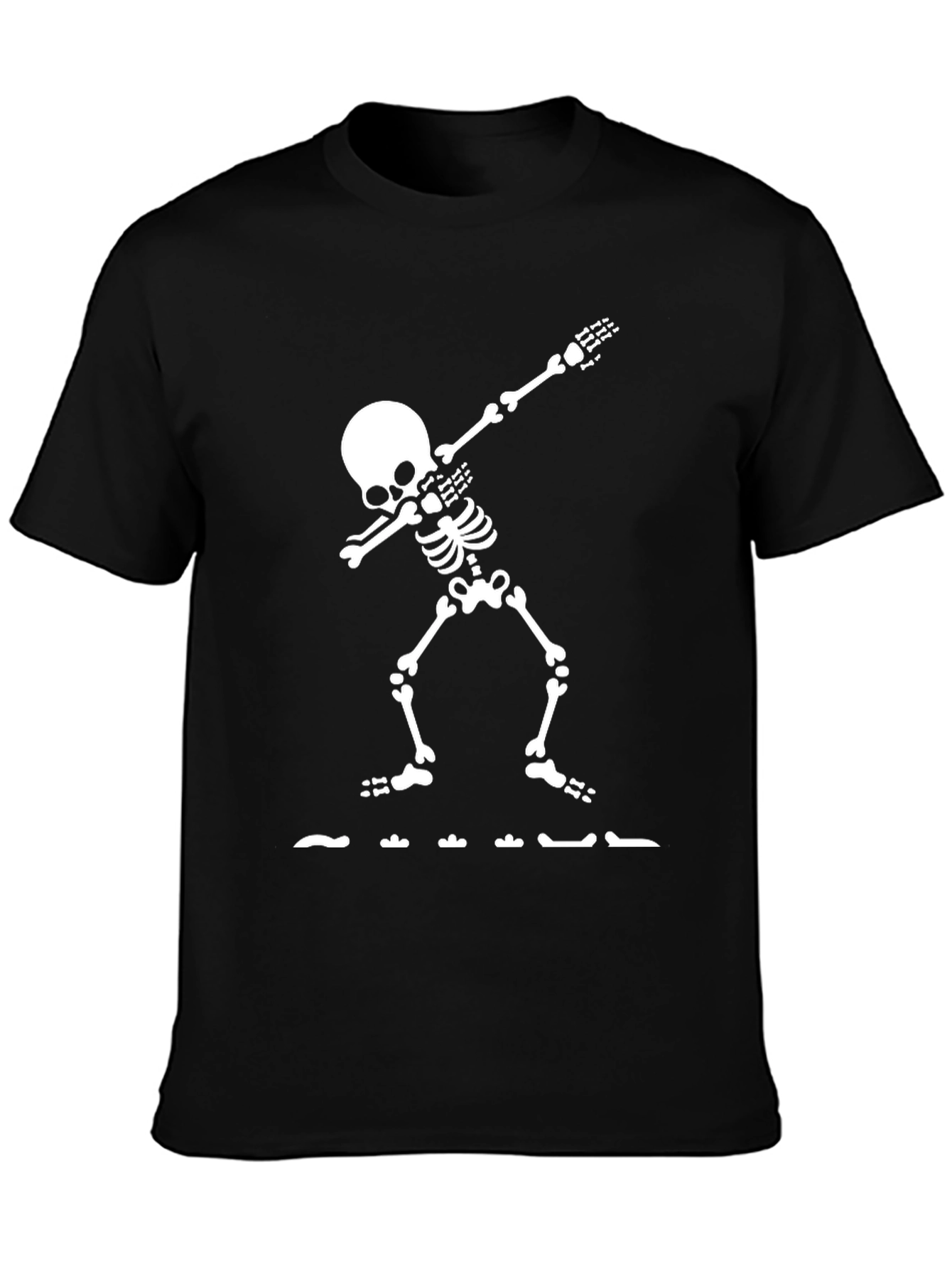 Dabbing Skeleton Graphic Tee - Black T-Shirt