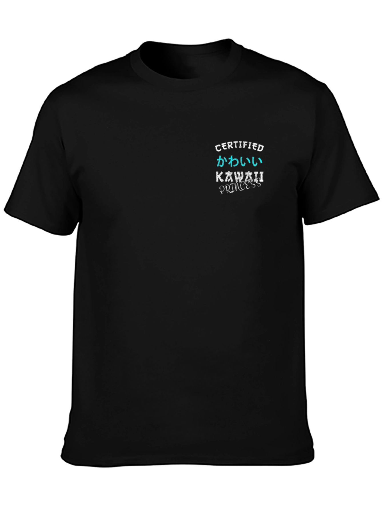 Certified Kawaii Princess Black T-Shirt