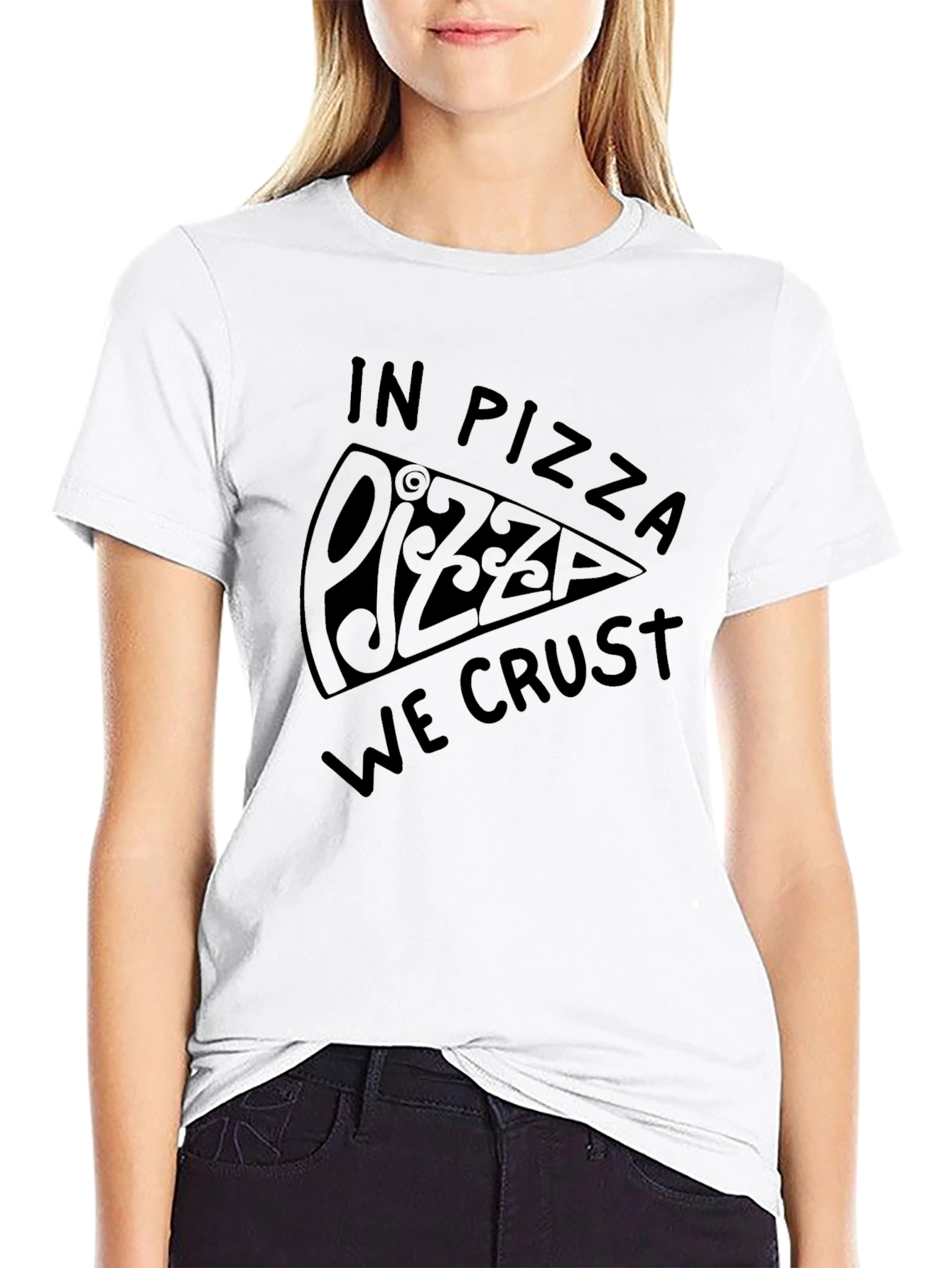 Pizza We Crust Graphic Tee - Black
