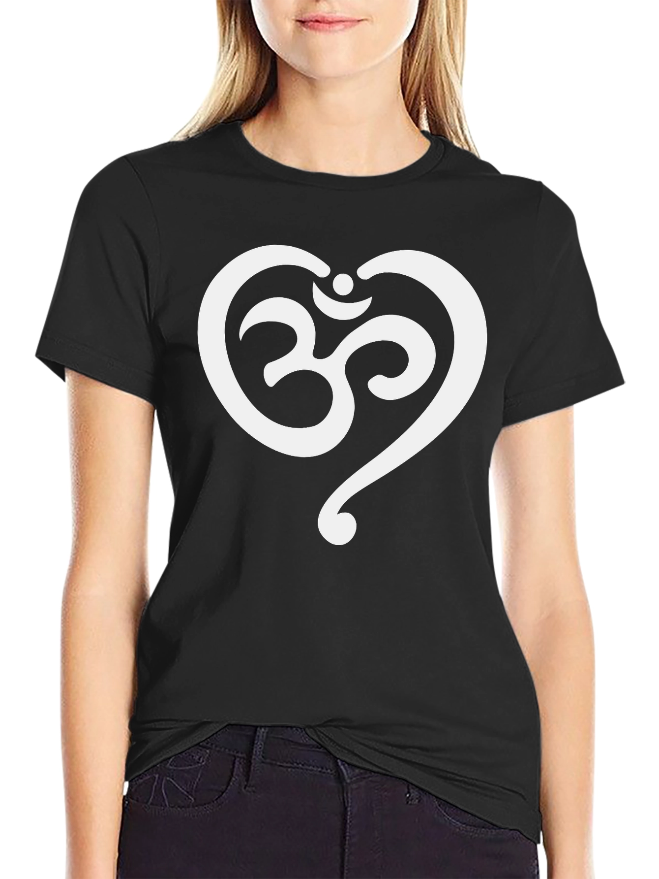 Om Heart T-Shirt - Spiritual Symbol Tee