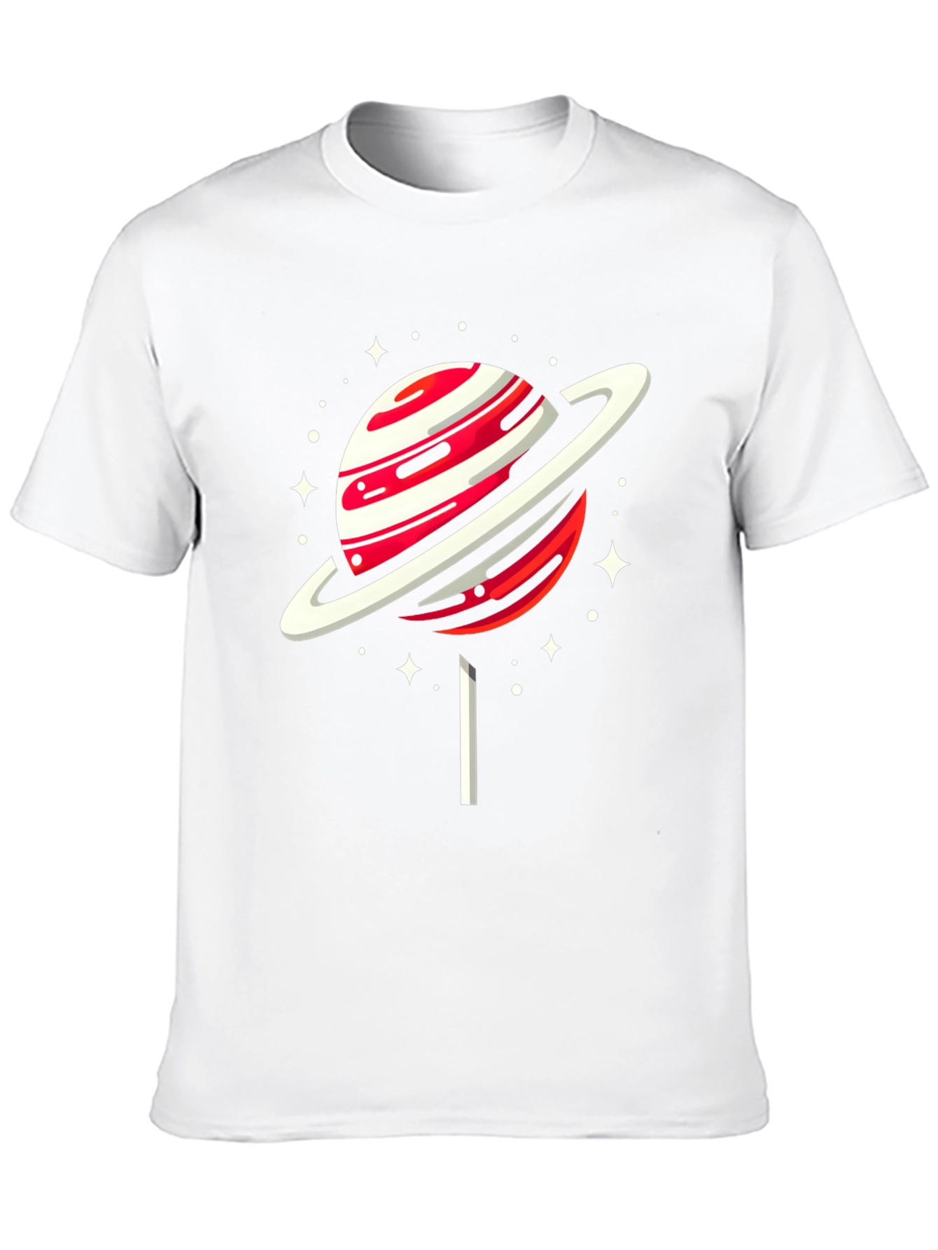 Saturn Lollipop Graphic Tee - Unique Space Design