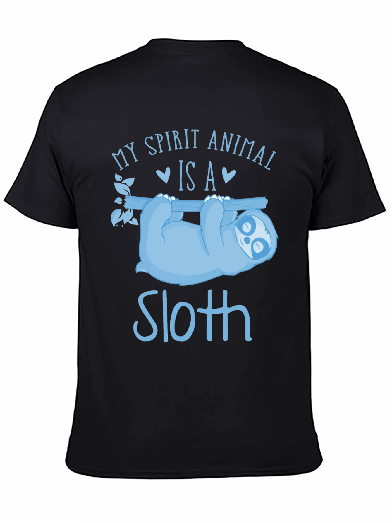 Sloth Spirit Animal Black T-Shirt
