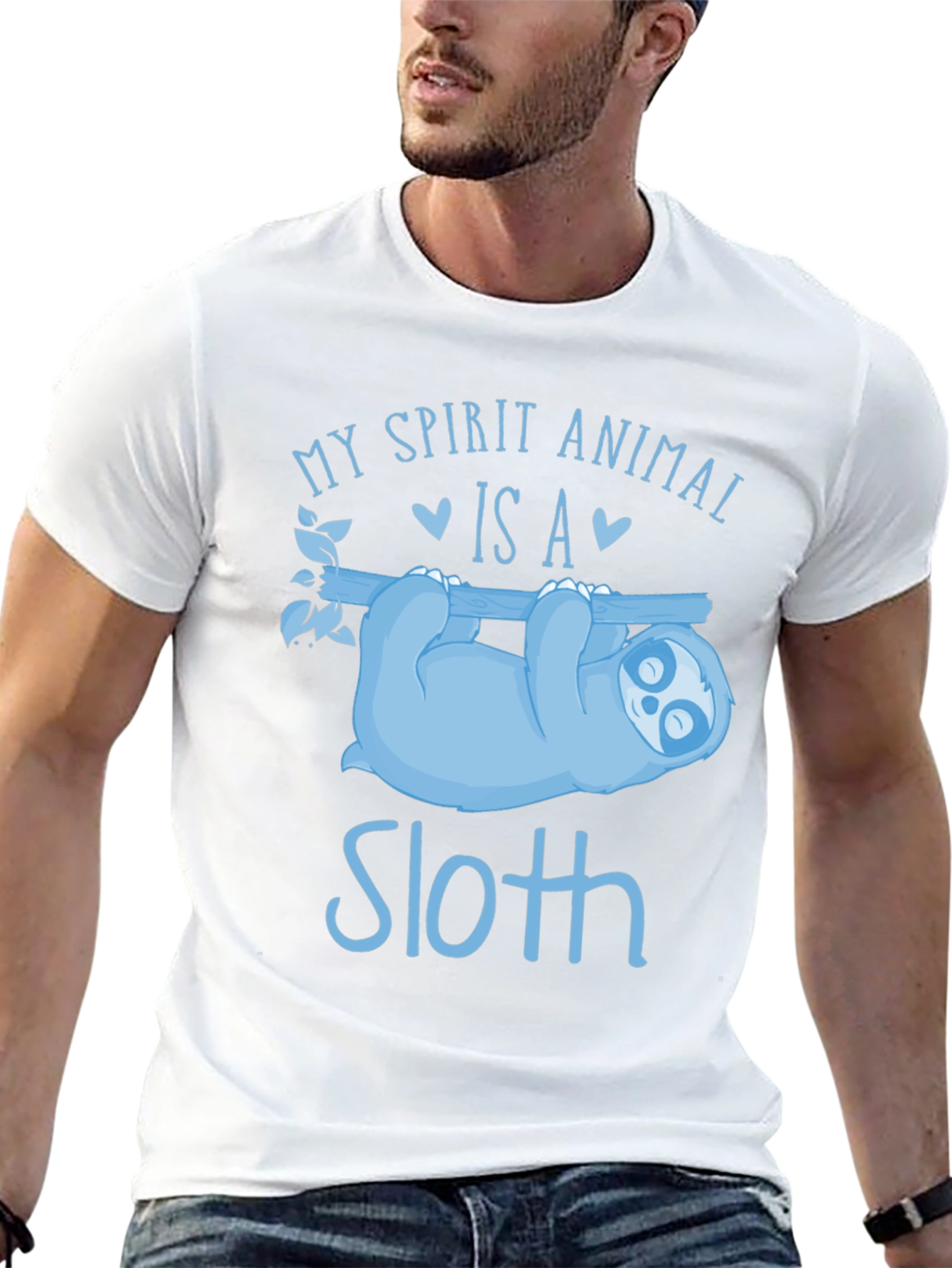 Sloth Spirit Animal Black T-Shirt