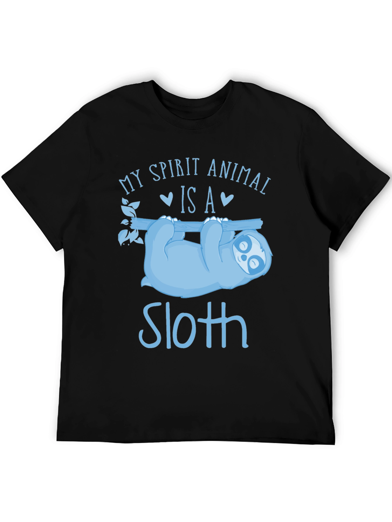 Sloth Spirit Animal Black T-Shirt