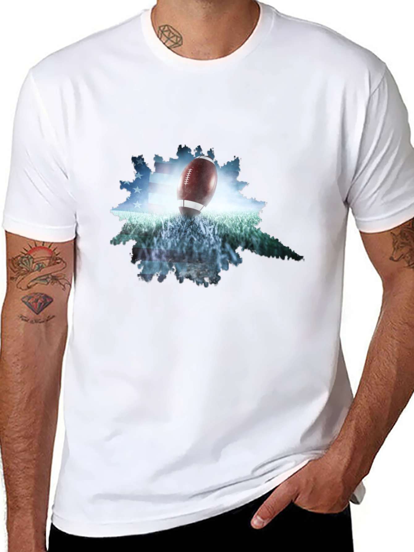 Football Graphic Tee - USA Pride