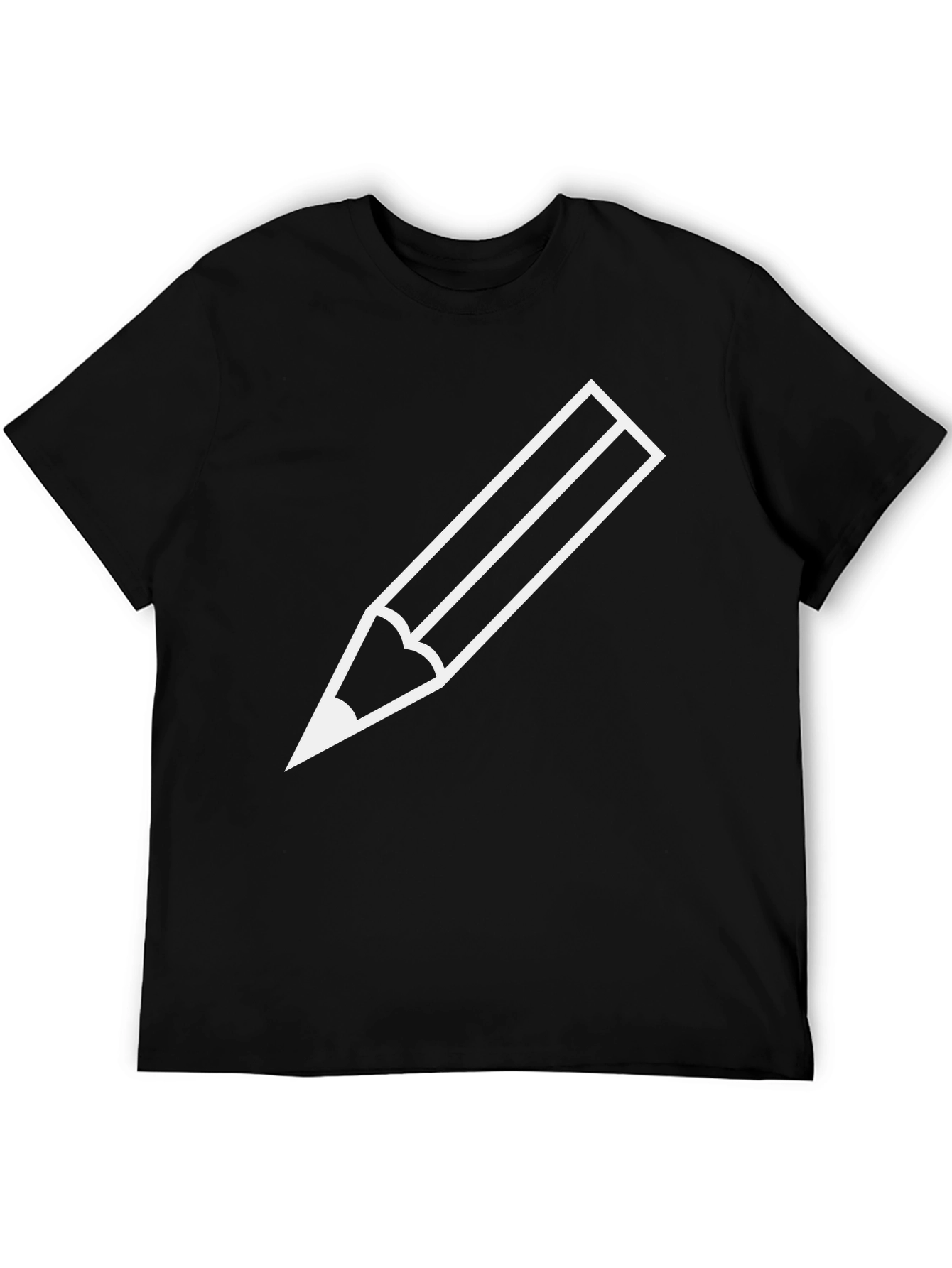 Pencil Graphic Black T-Shirt