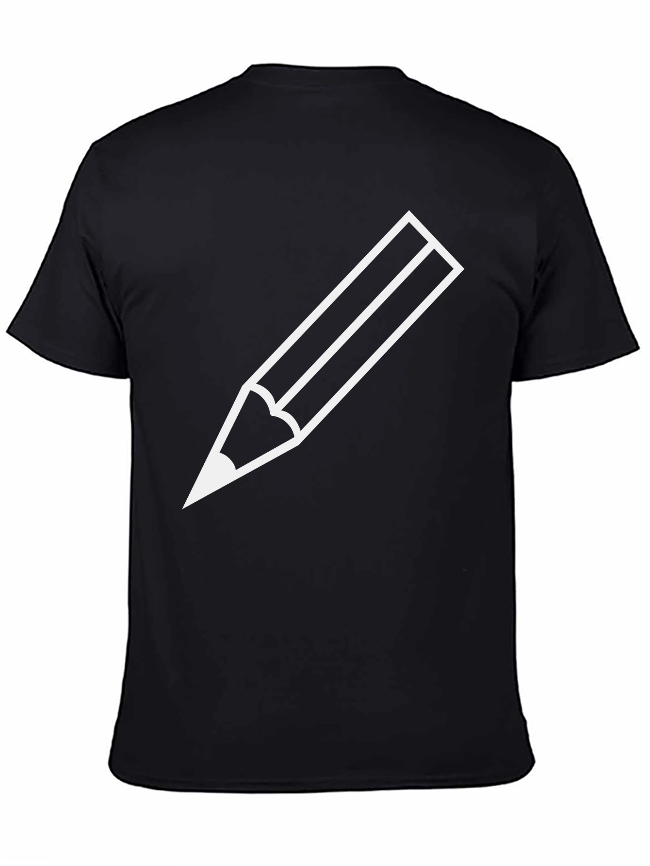 Pencil Graphic Black T-Shirt