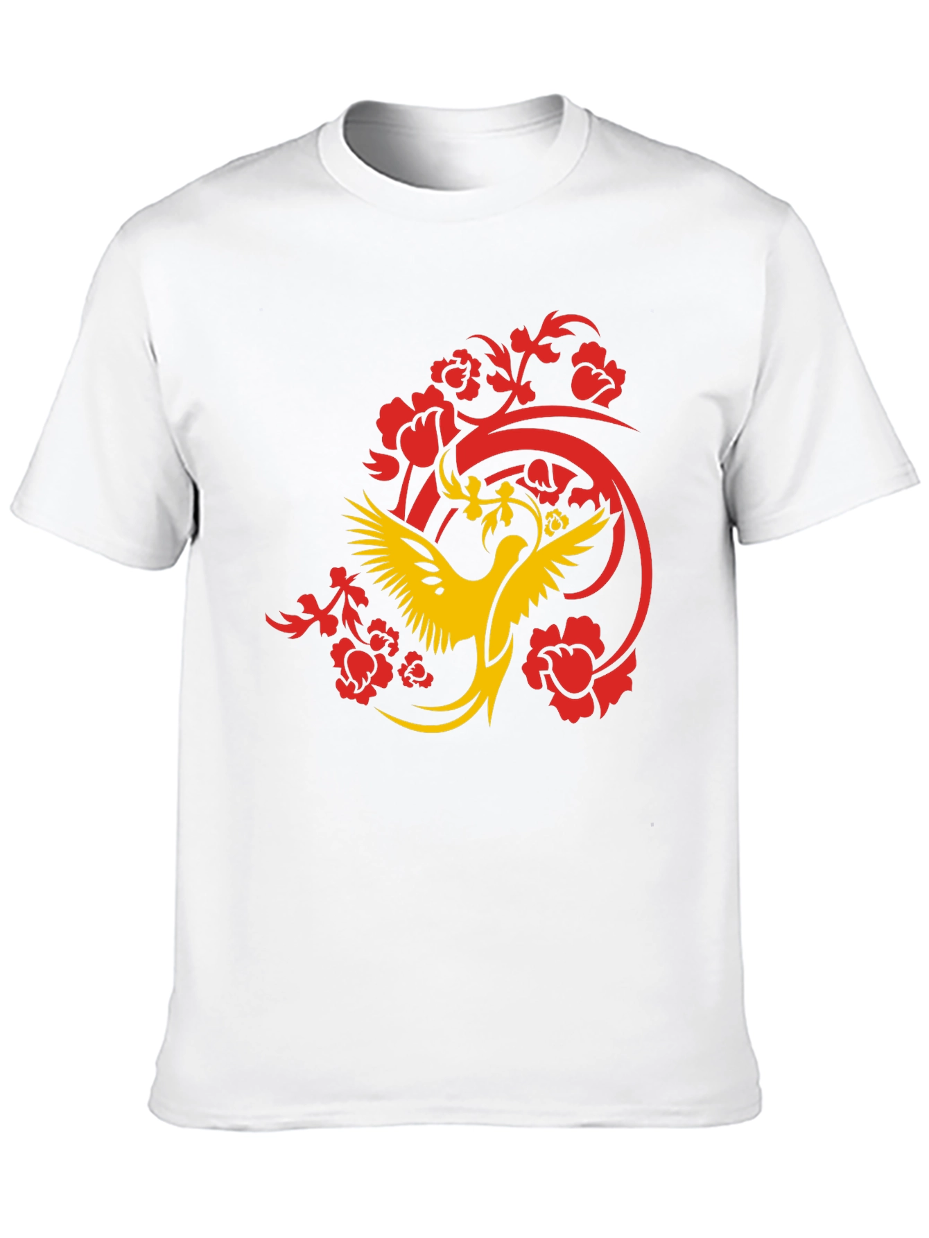 Phoenix Graphic Print Black T-Shirt