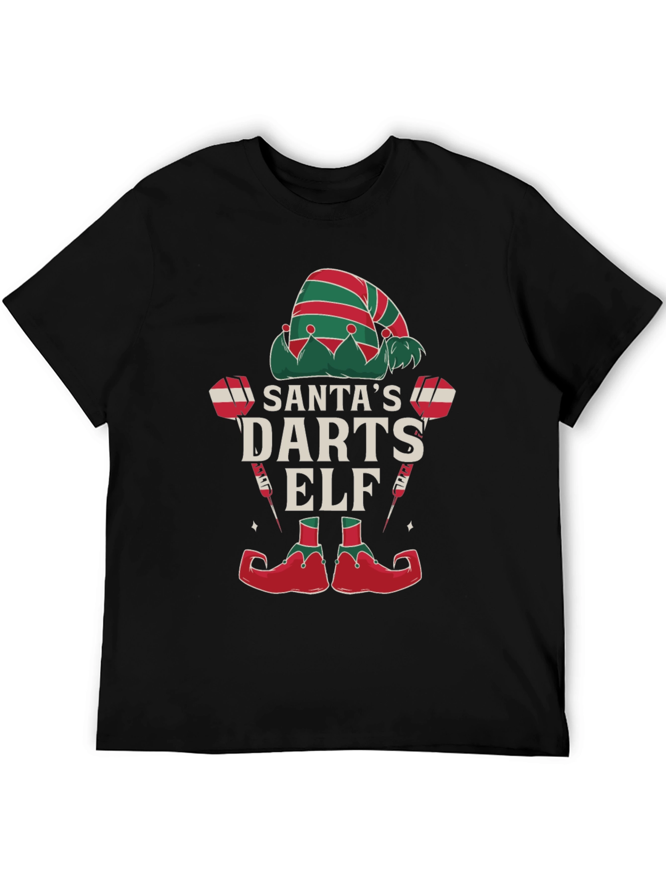Santas Darts Elf Christmas T-Shirt