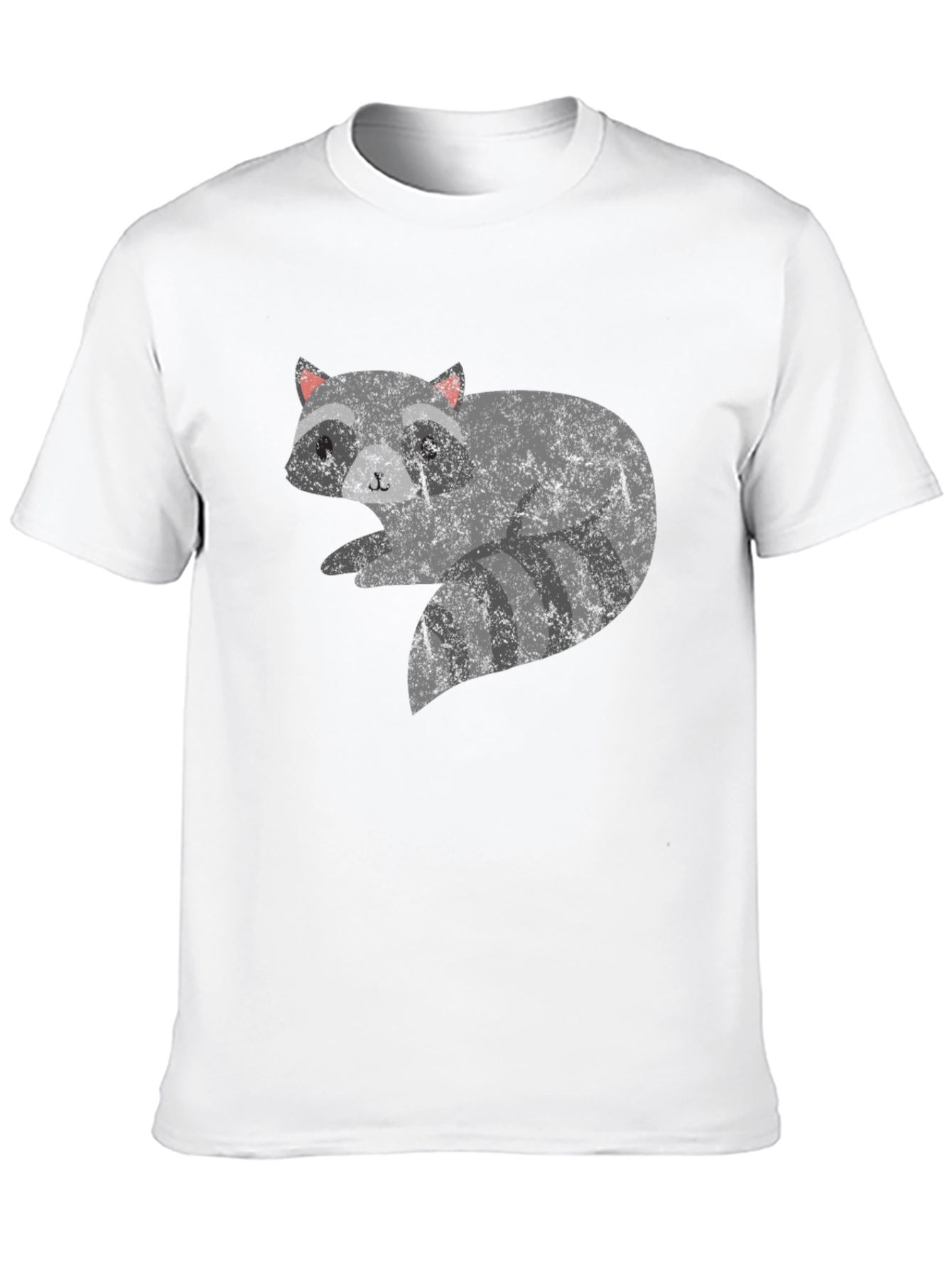 Raccoon Graphic Print Black T-Shirt