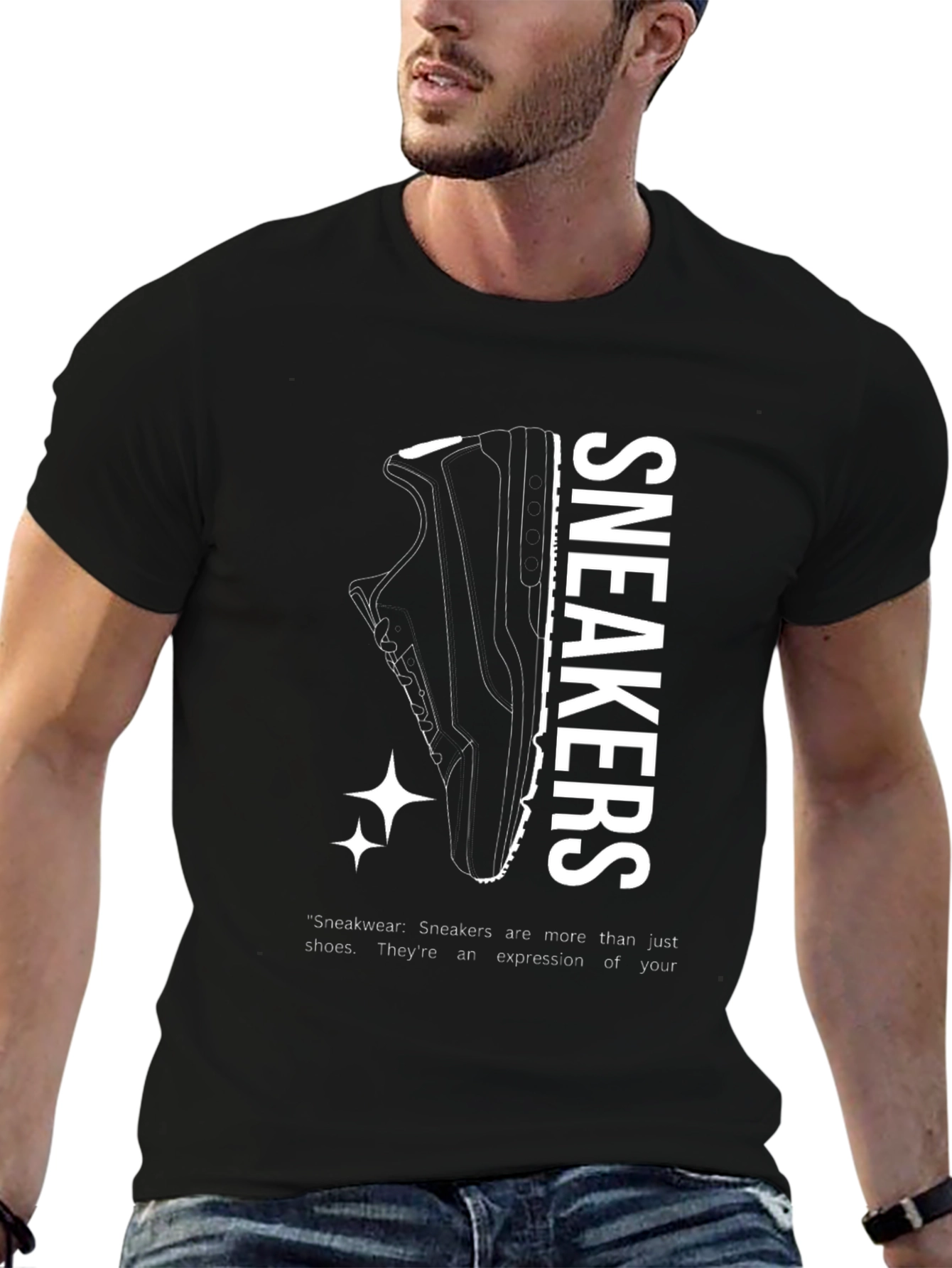 Sneakers Expression Black T-Shirt