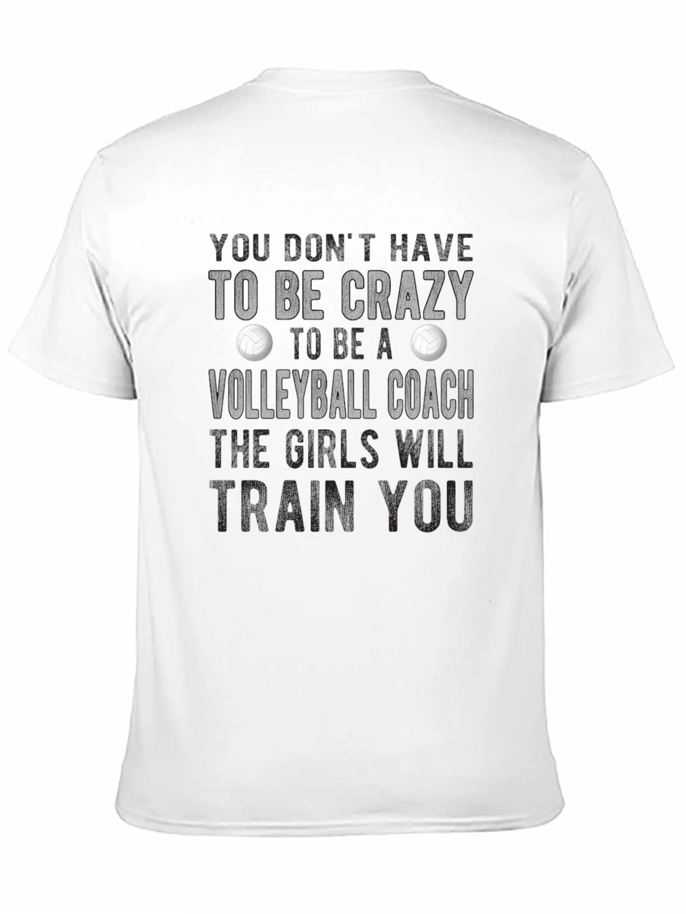 Volleyball Coach Graphic T-Shirt - Crazy Train You